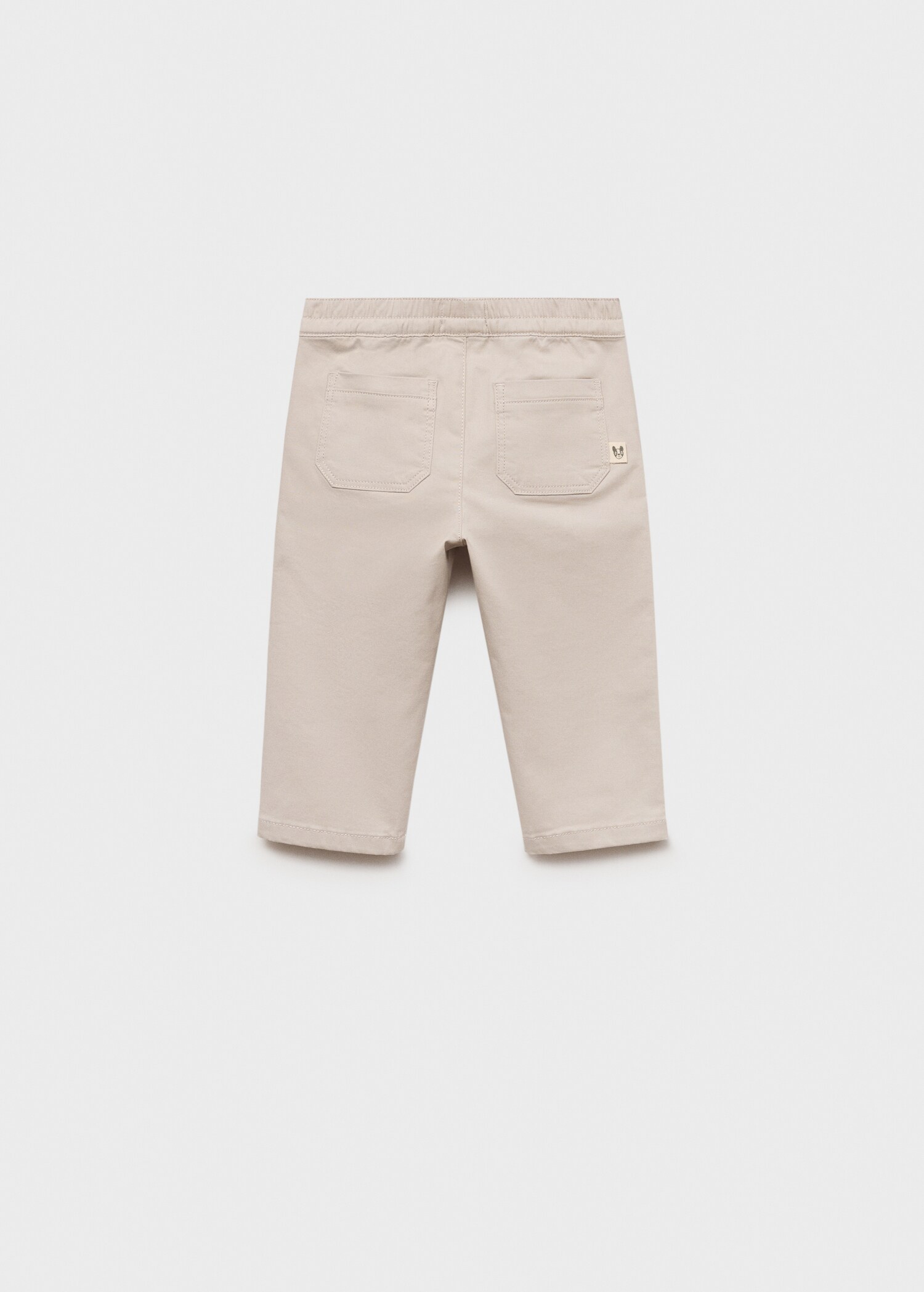 Drawstring cotton trousers - Reverse of the article