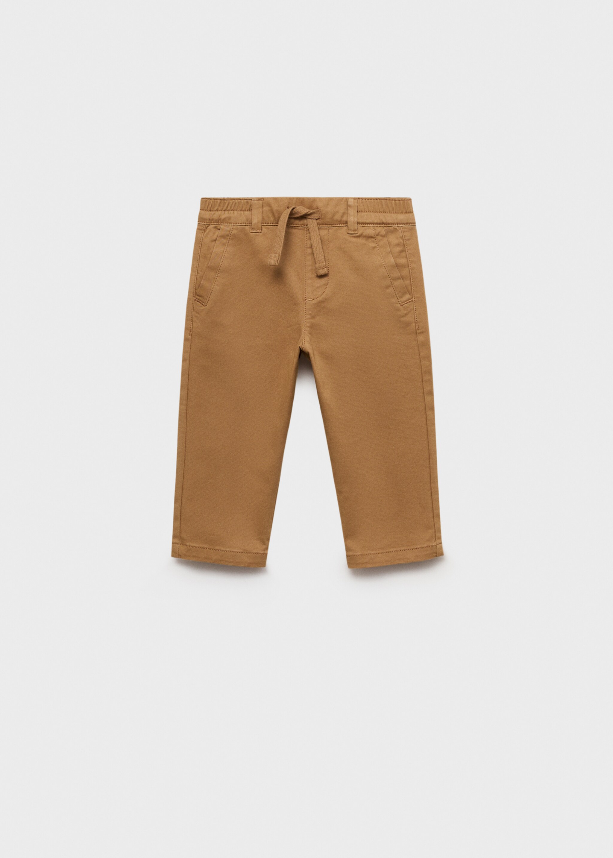 Drawstring cotton trousers - Article without model