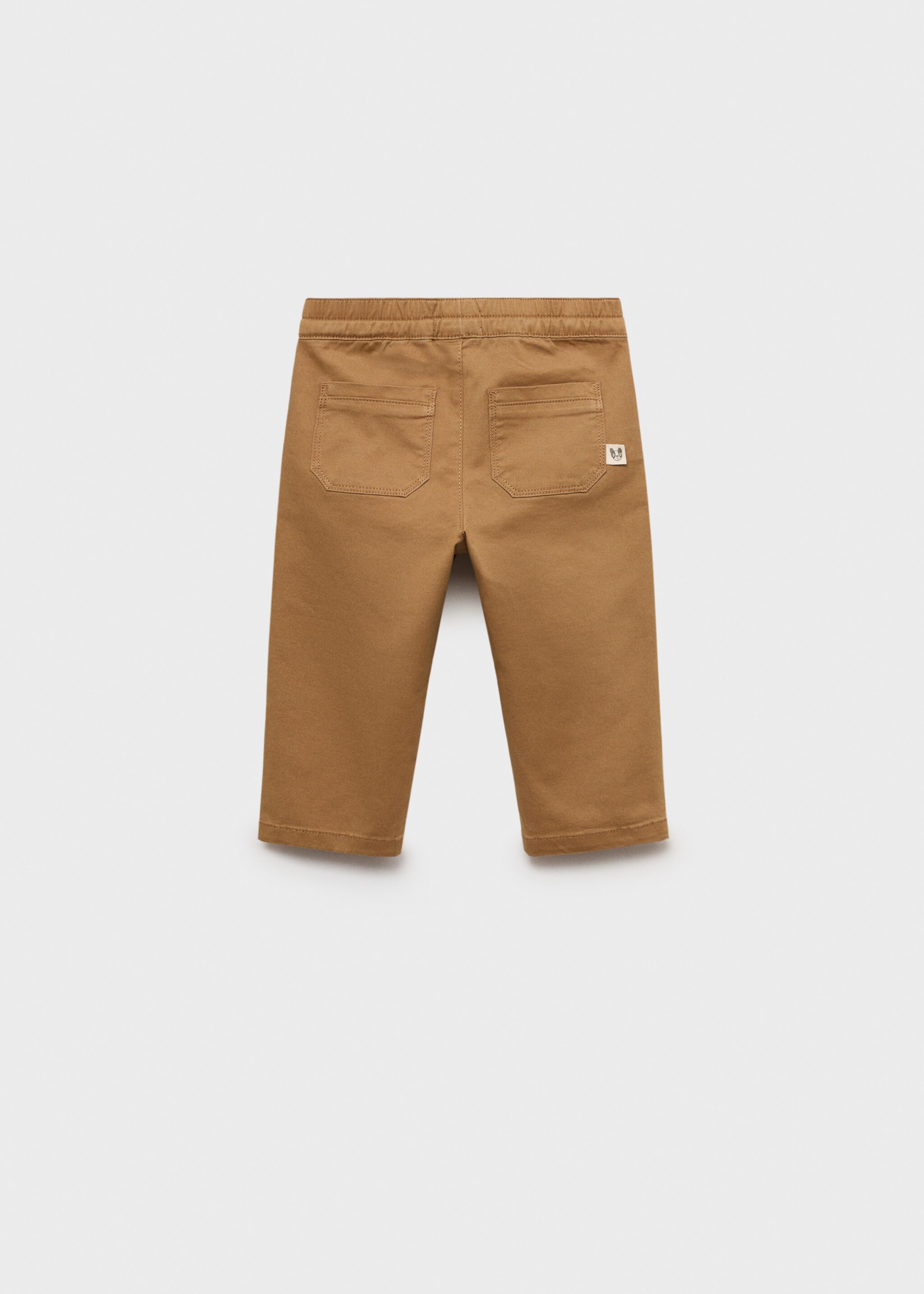 Drawstring cotton trousers - Reverse of the article