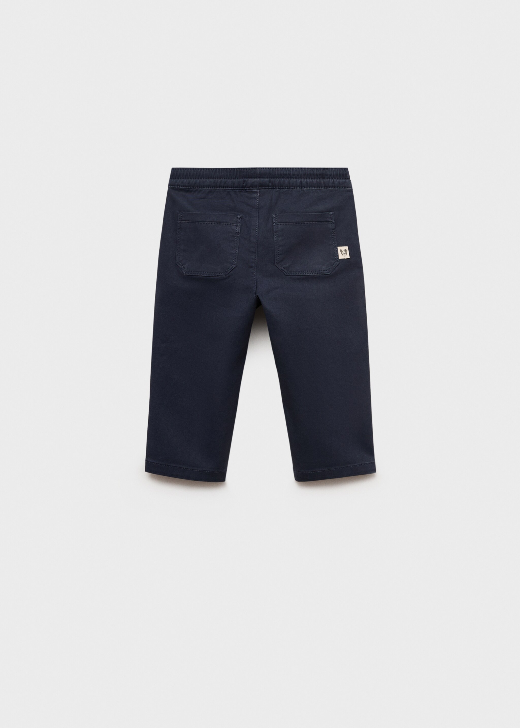 Drawstring cotton trousers - Reverse of the article