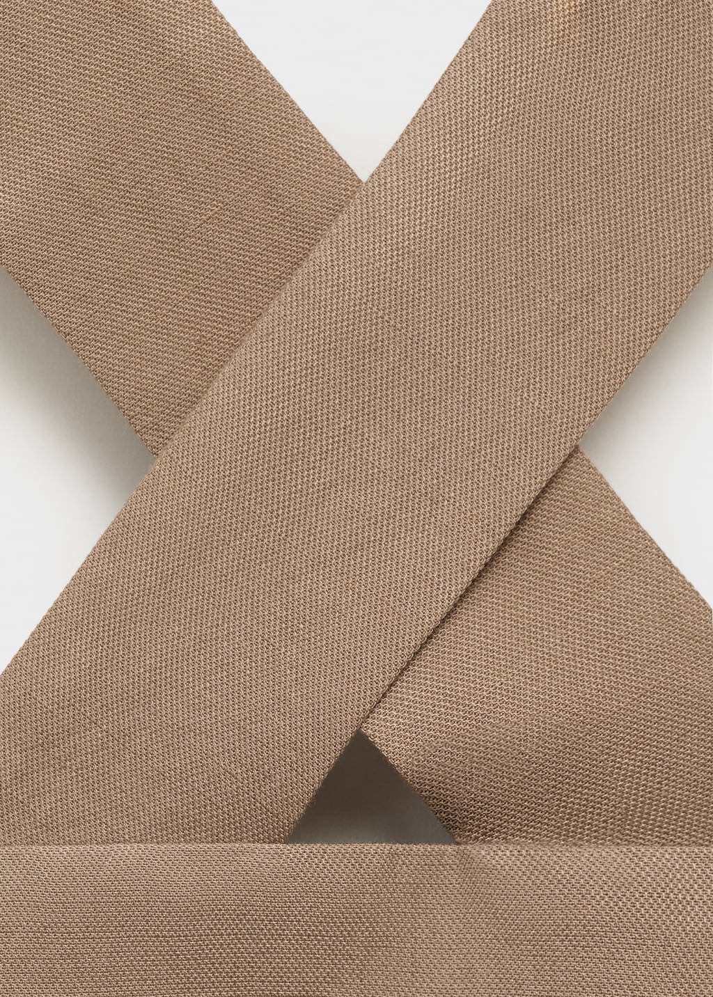 Linen-blend cross-back top