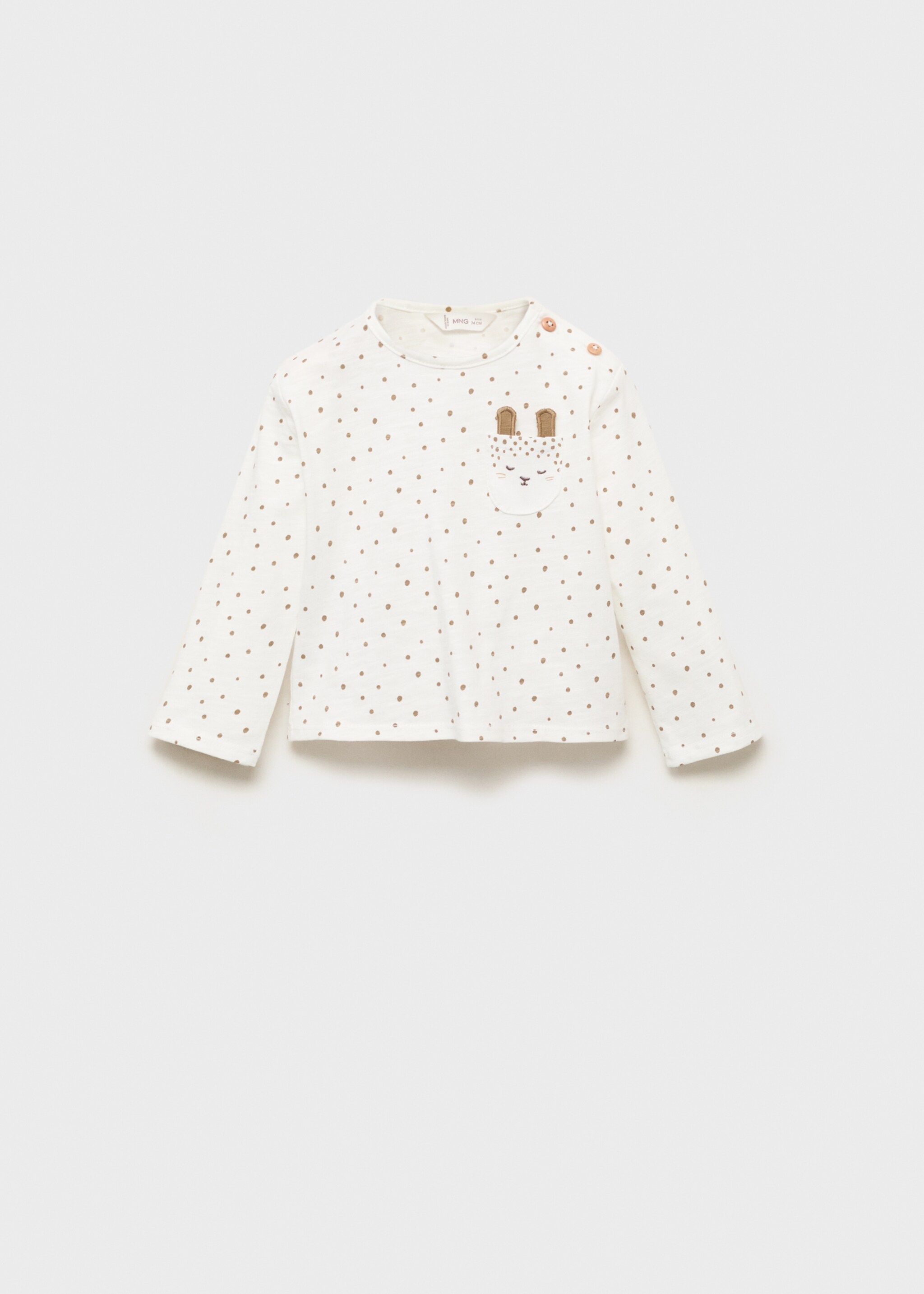 T-shirt poche petit chat - Article sans modèle
