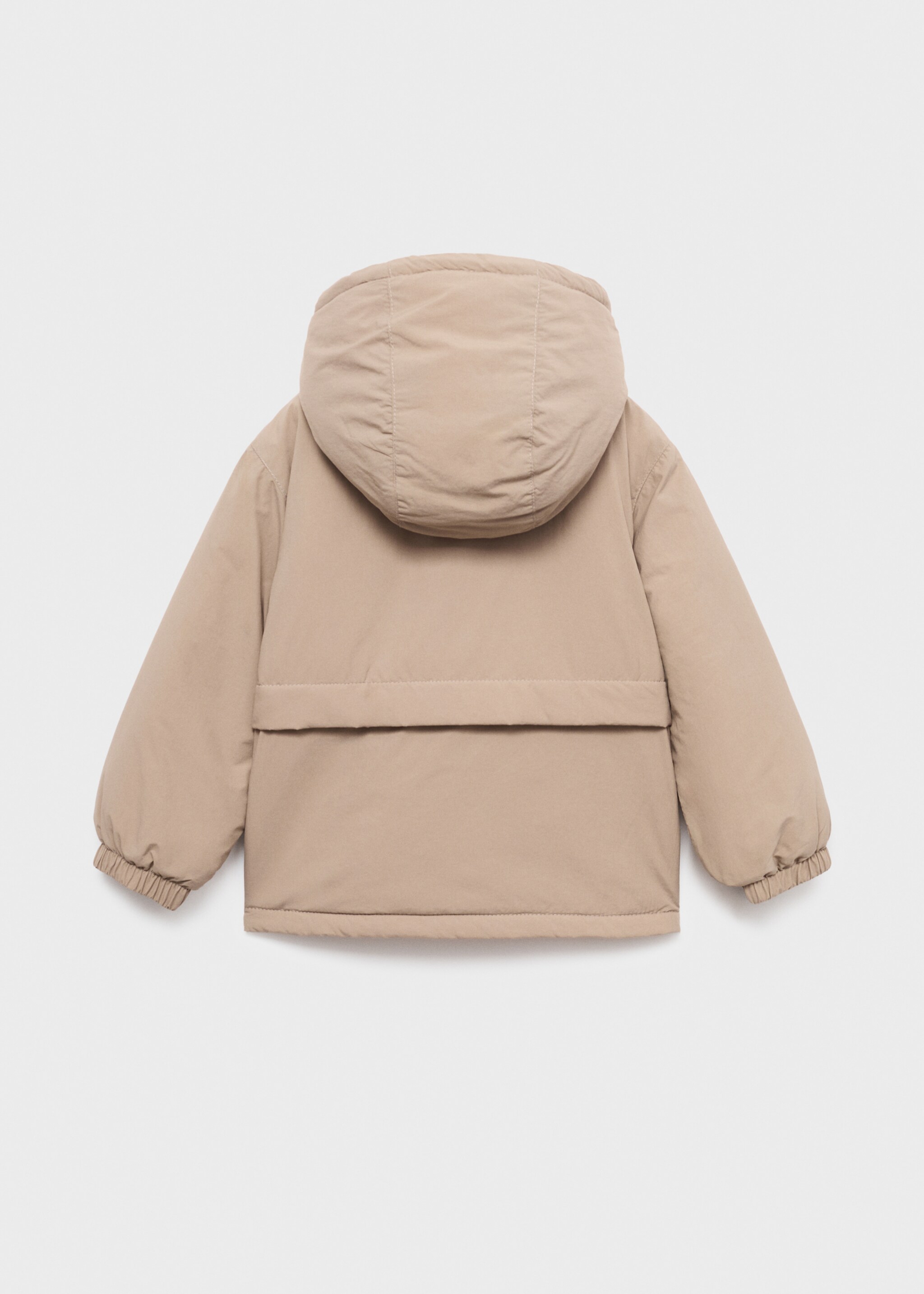 Hood quilted coat - Reverse of the article