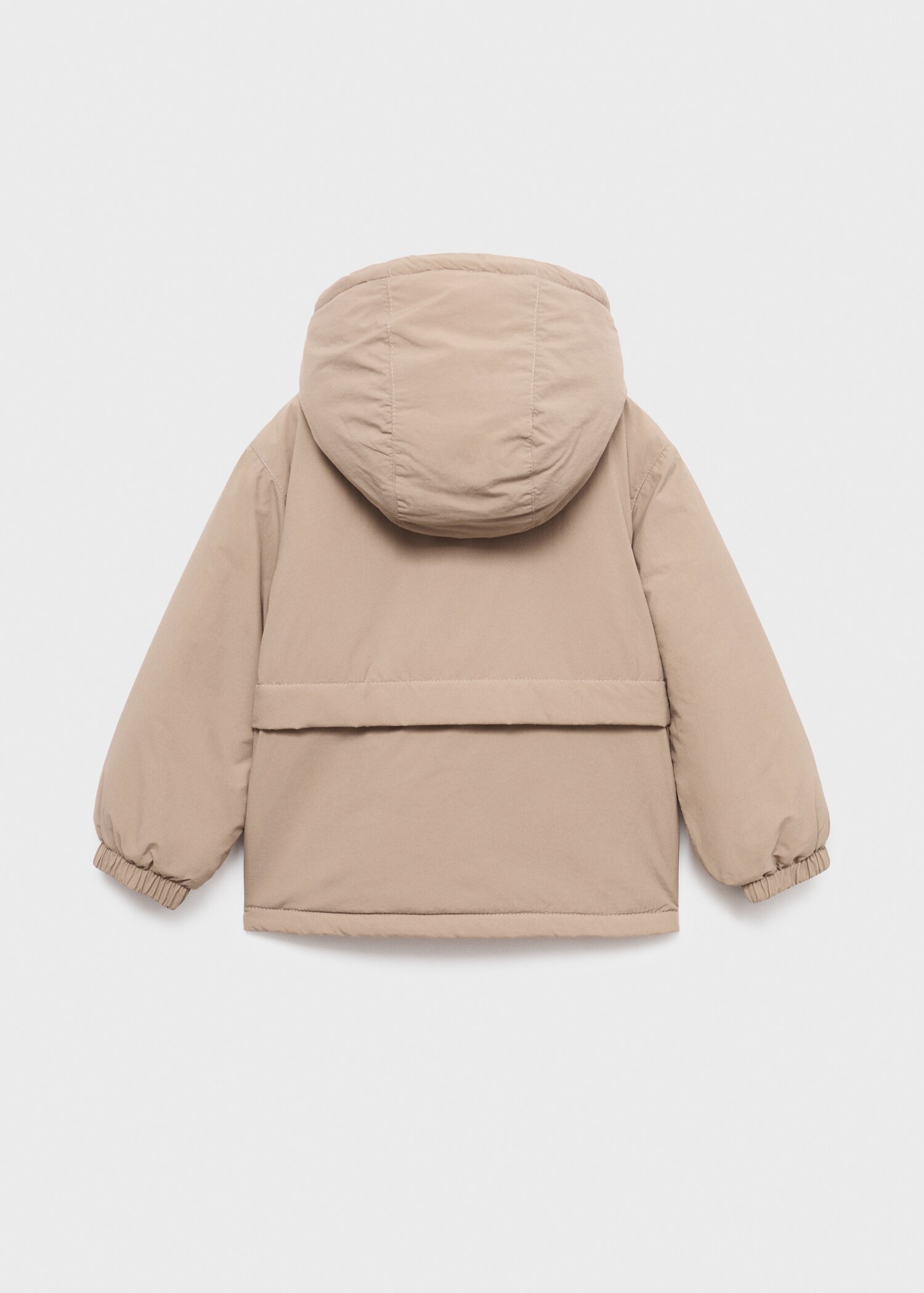 Hood quilted coat - Reverse of the article