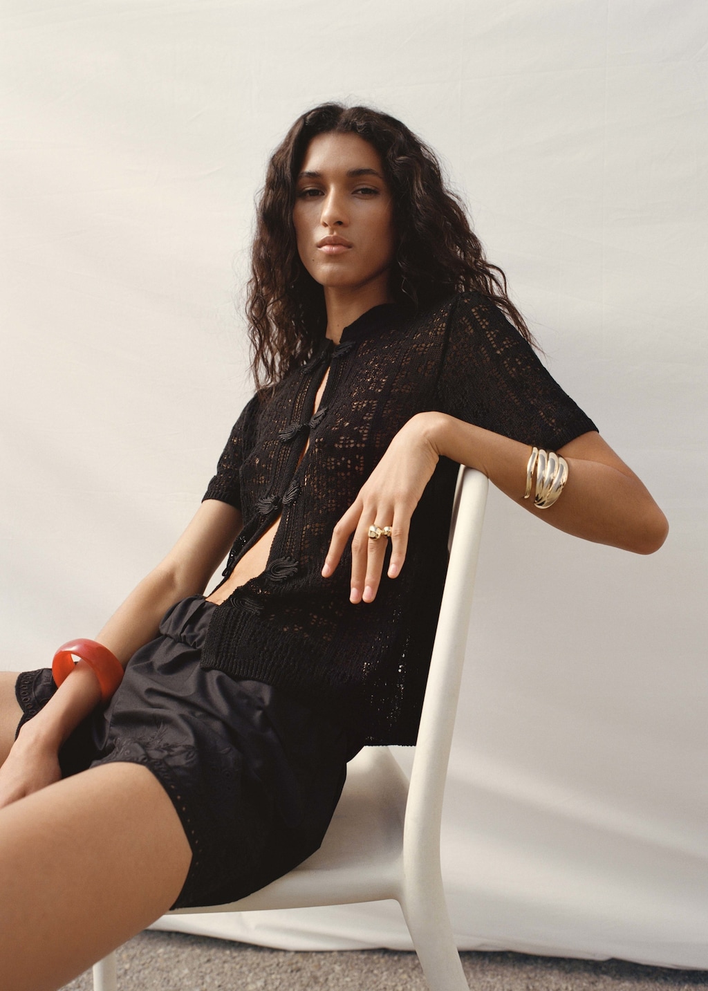 Crochet cardigan with toggle buttons - Women | MANGO Canada