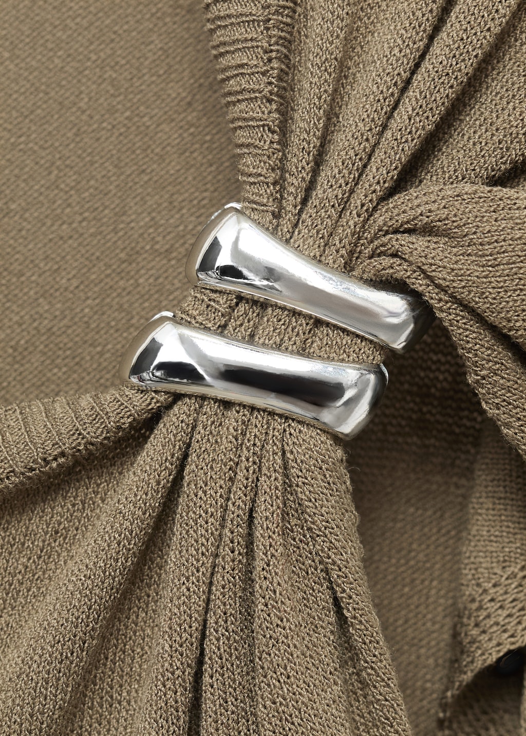 Fine-knit sweater with metallic detail