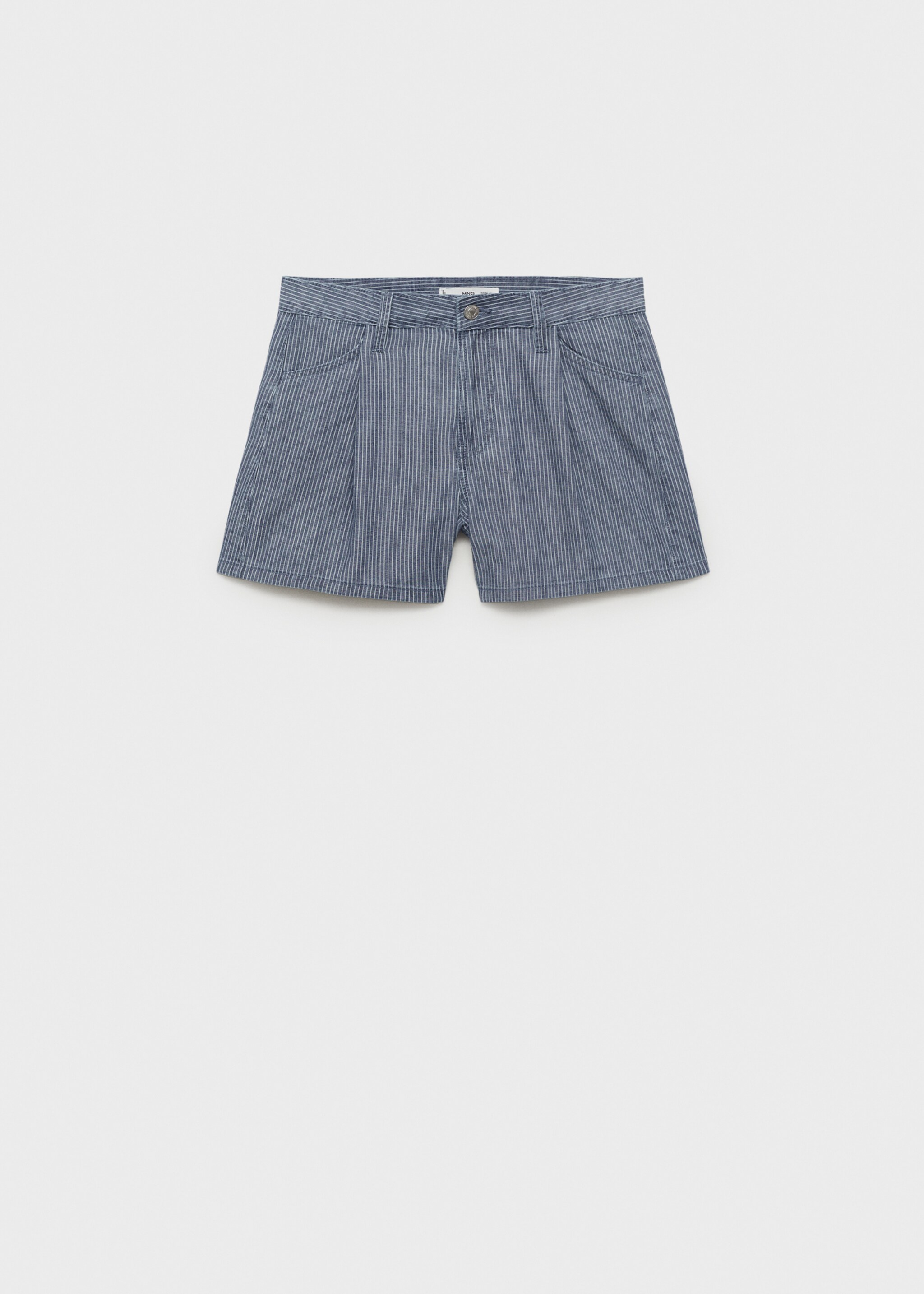 Short en denim à rayures avec pinces - Article sans modèle