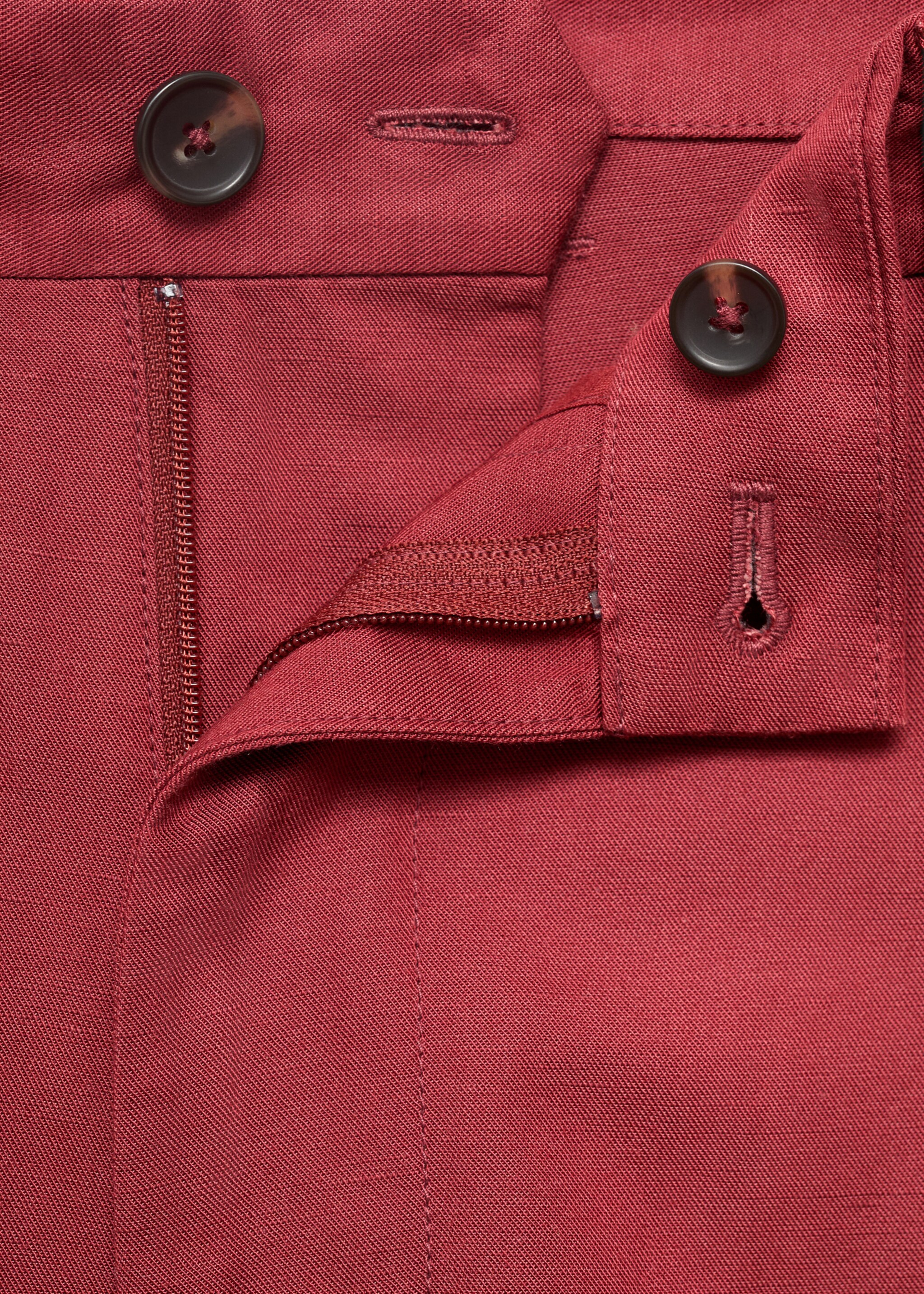 Linen blend shorts with an elastic waistband - Details of the article 8