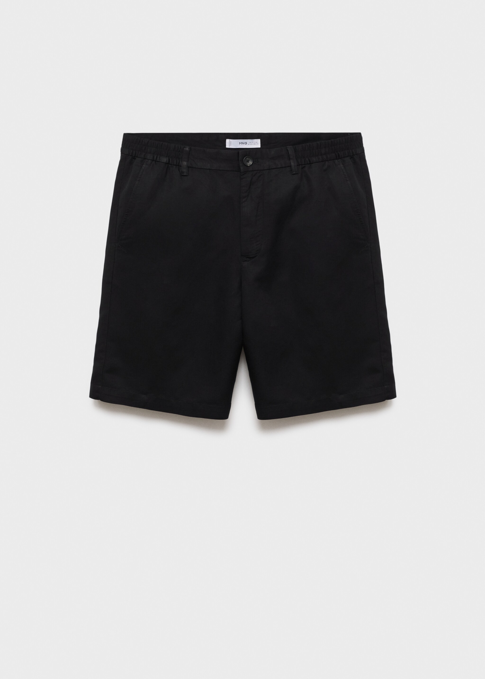 Linen-blend shorts with an elastic waistband - Article without model