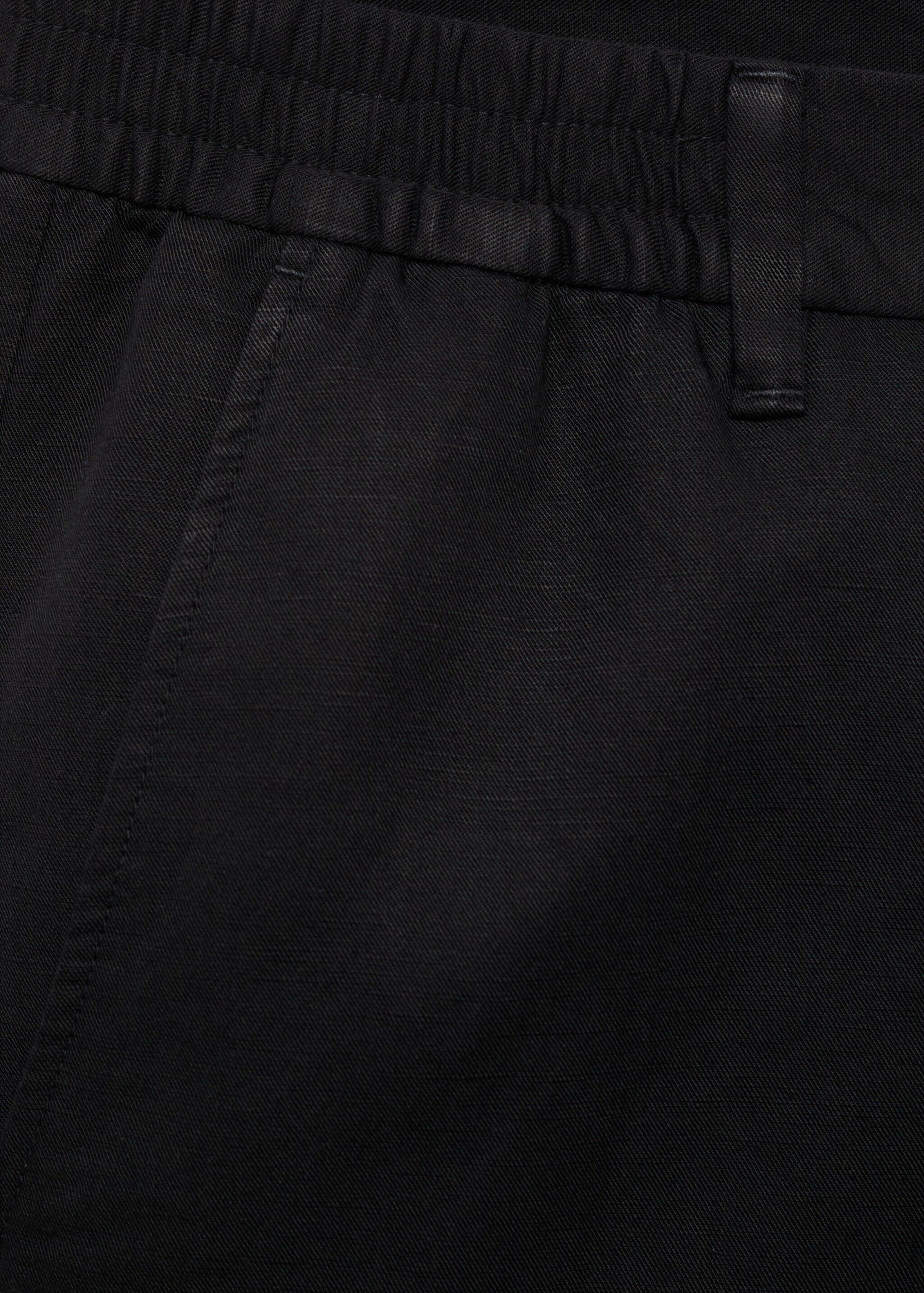Linen-blend shorts with an elastic waistband - Details of the article 0