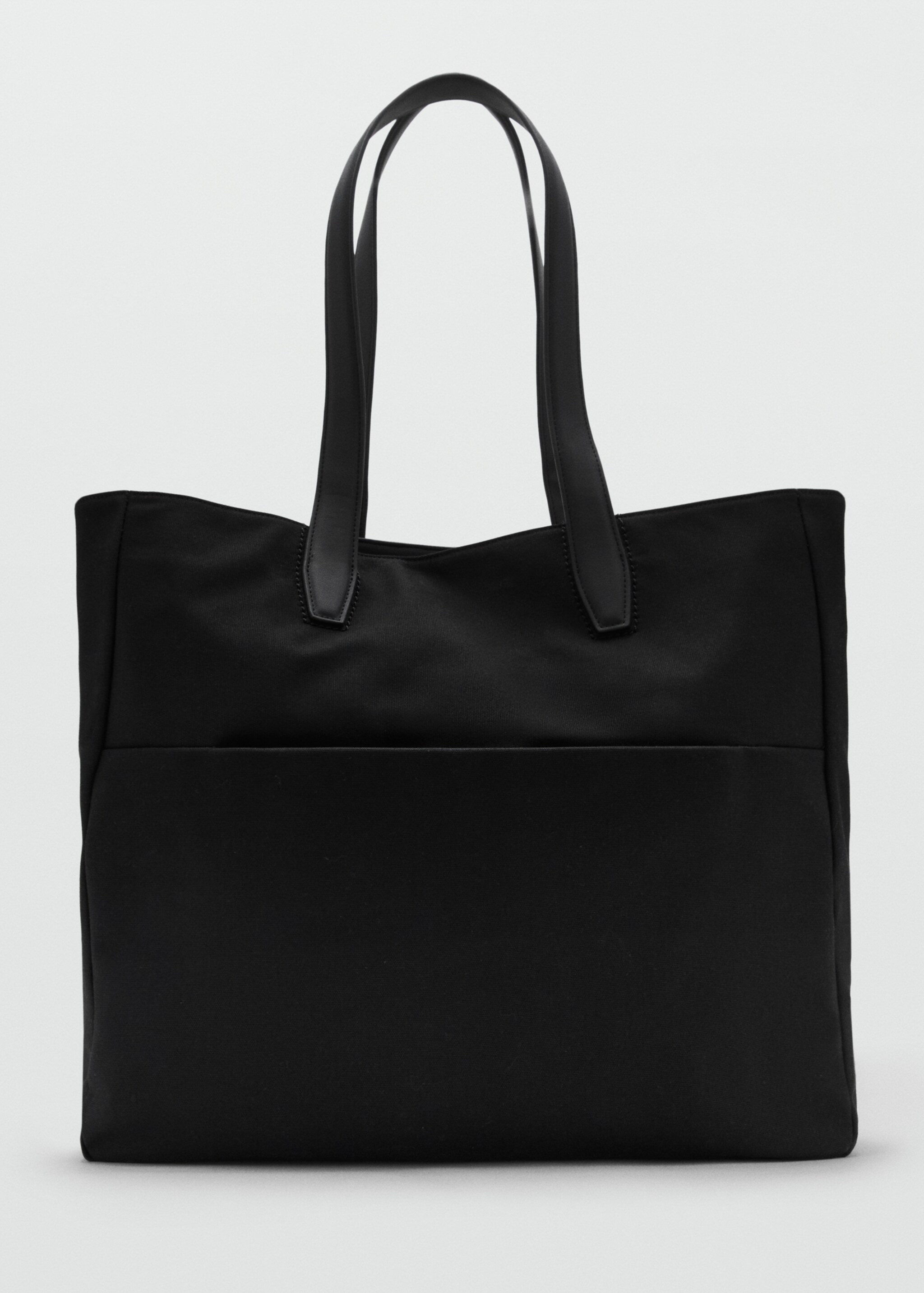 Cotton tote bag with front pocket - Article without model