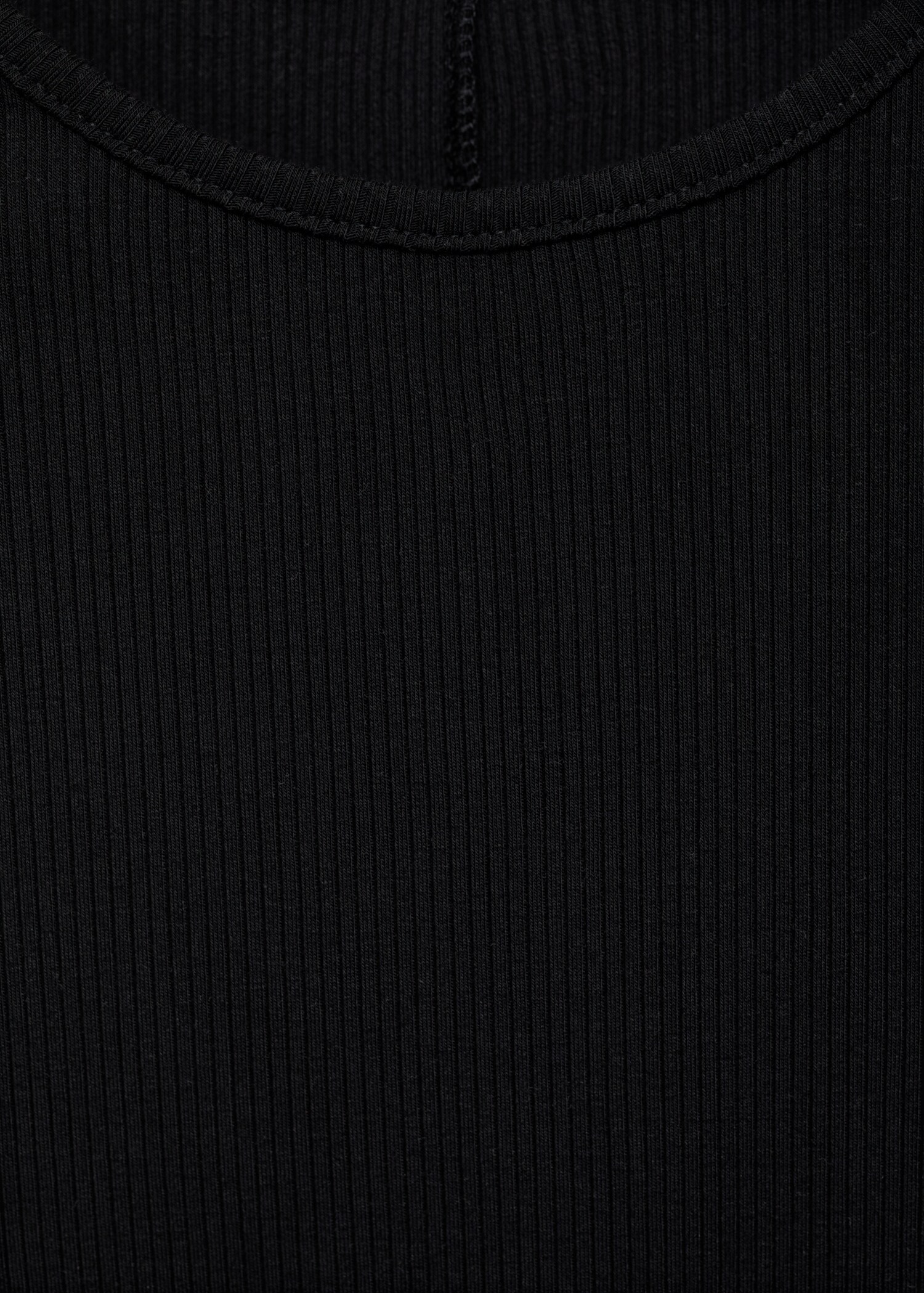 Vestido corto canalé - Detalle del artículo 0