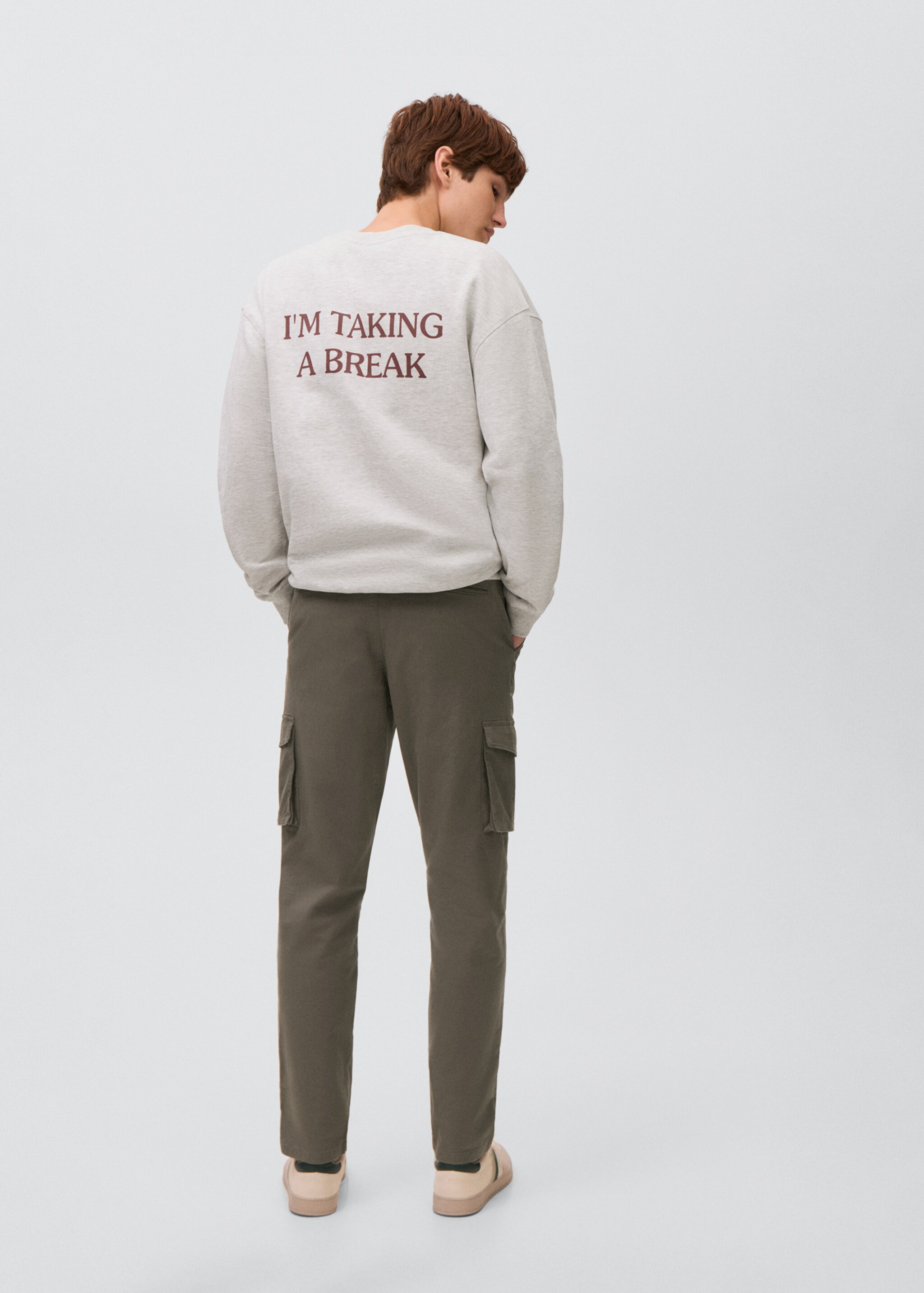 Cargo trousers - Reverse of the article, Khaki. Ref: 17062911-00.