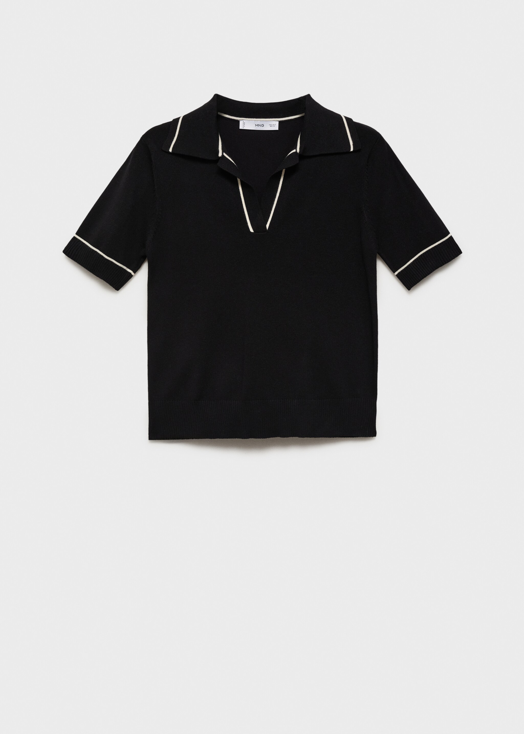 Polo-neck sweater with contrasting trims - Article without model