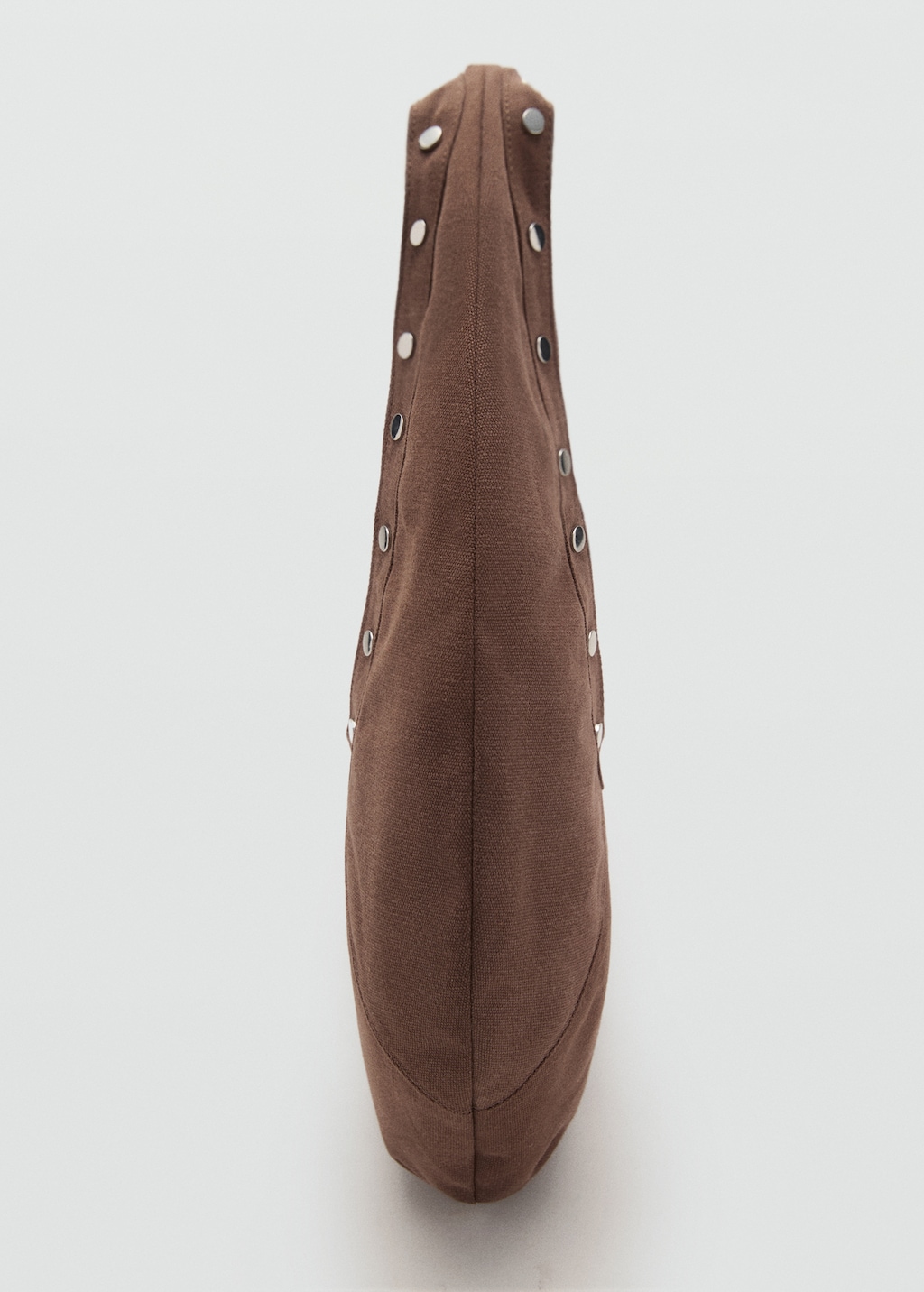 Oval studded shoulder bag