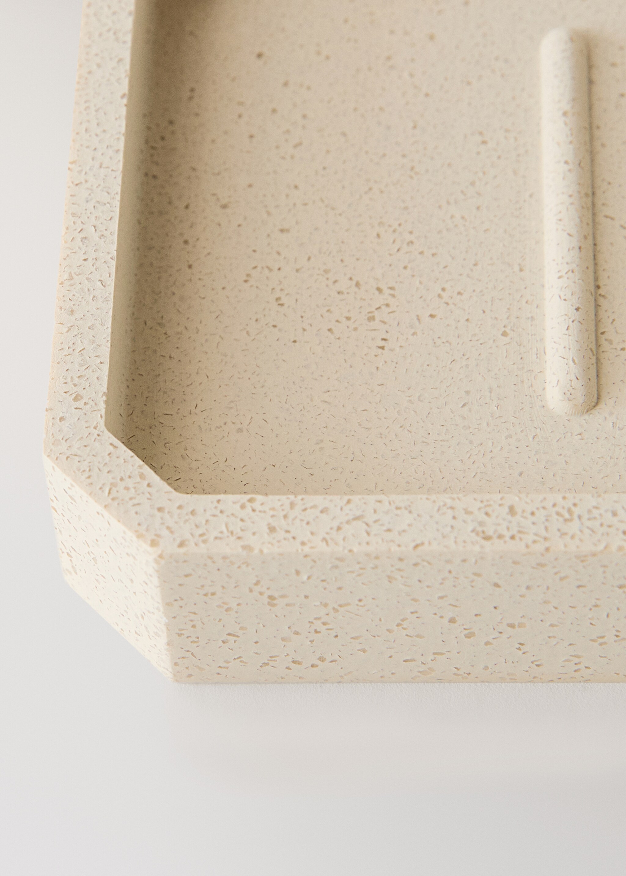 Soap holder cuadra - Details of the article 1, Sand. Ref: 17062919-00.