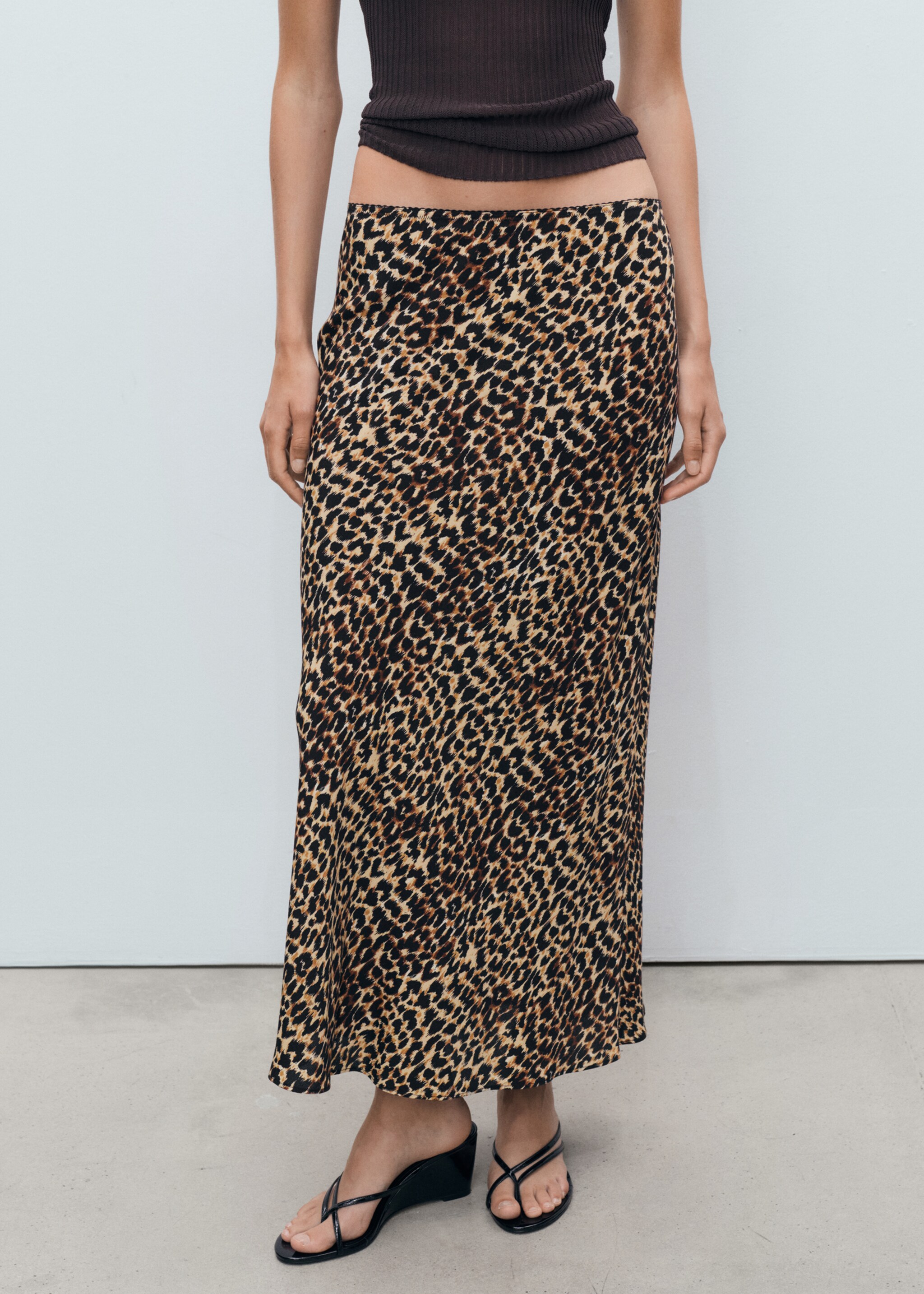 Animal-print midi-skirt - Medium plane