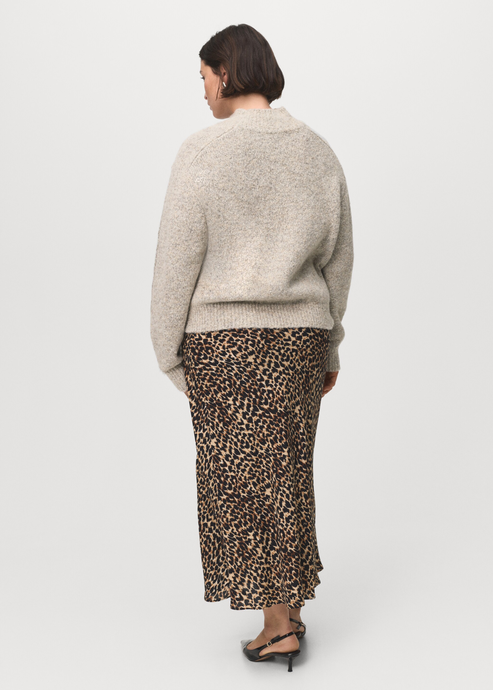Falda midi leopardo - Detalle del artículo 4, Marrón. Ref: 17062927-00.