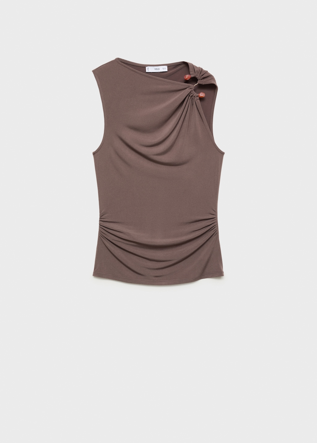 Mango Frilly top with with jewel detail