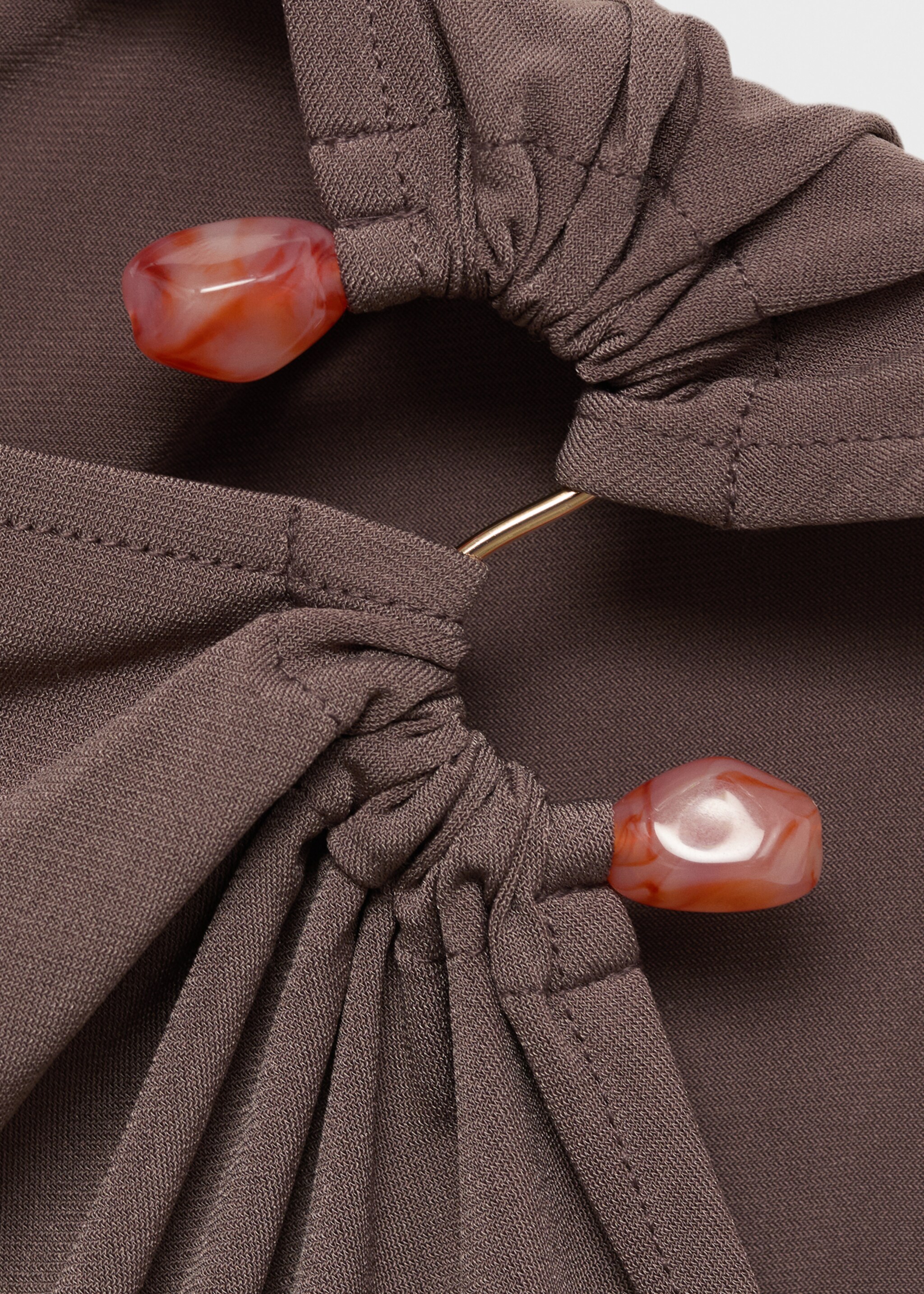 Gathered top with jewel detail - Details of the article 8