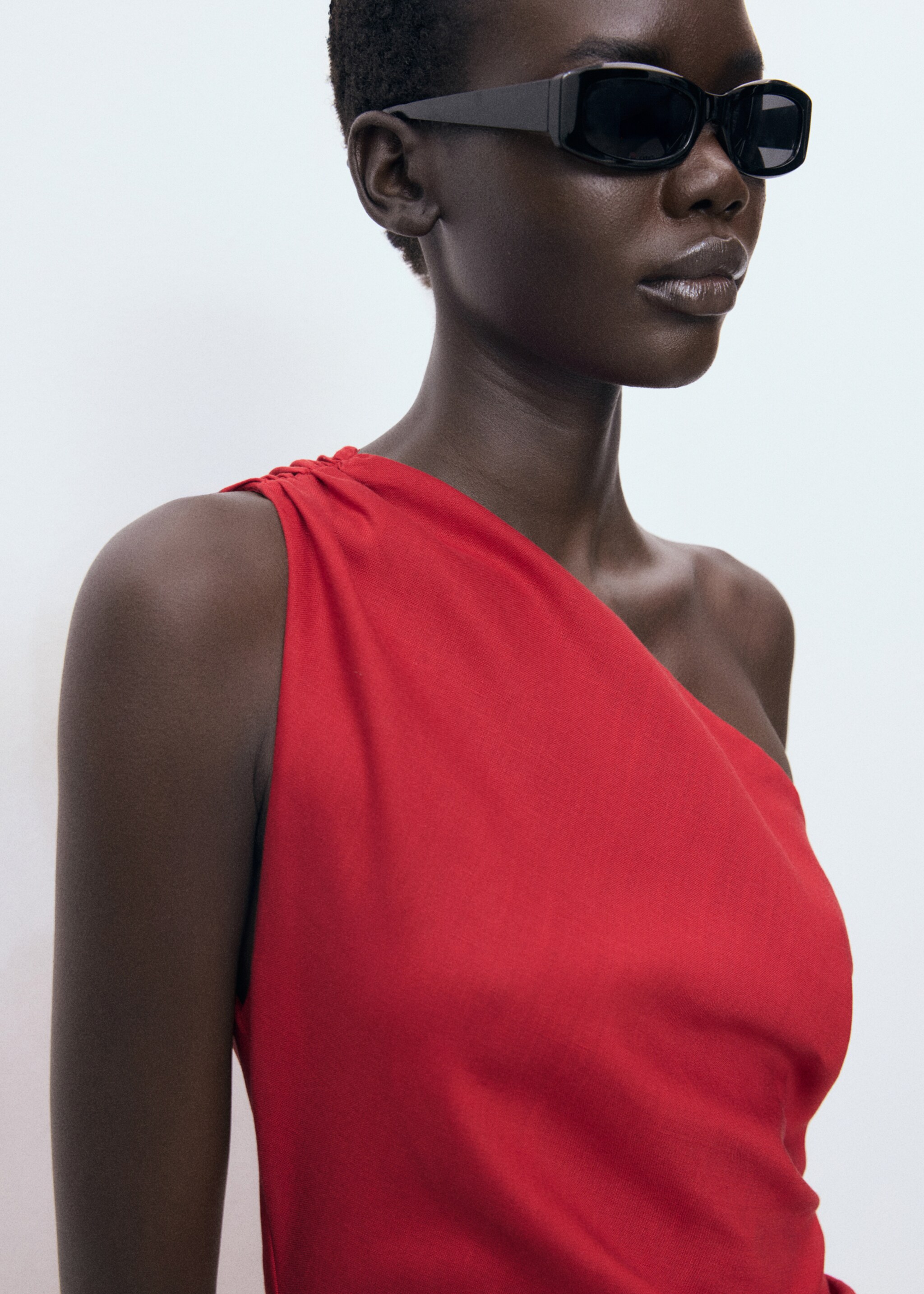 Robe lyocell décolleté asymétrique - Détail de l'article 2