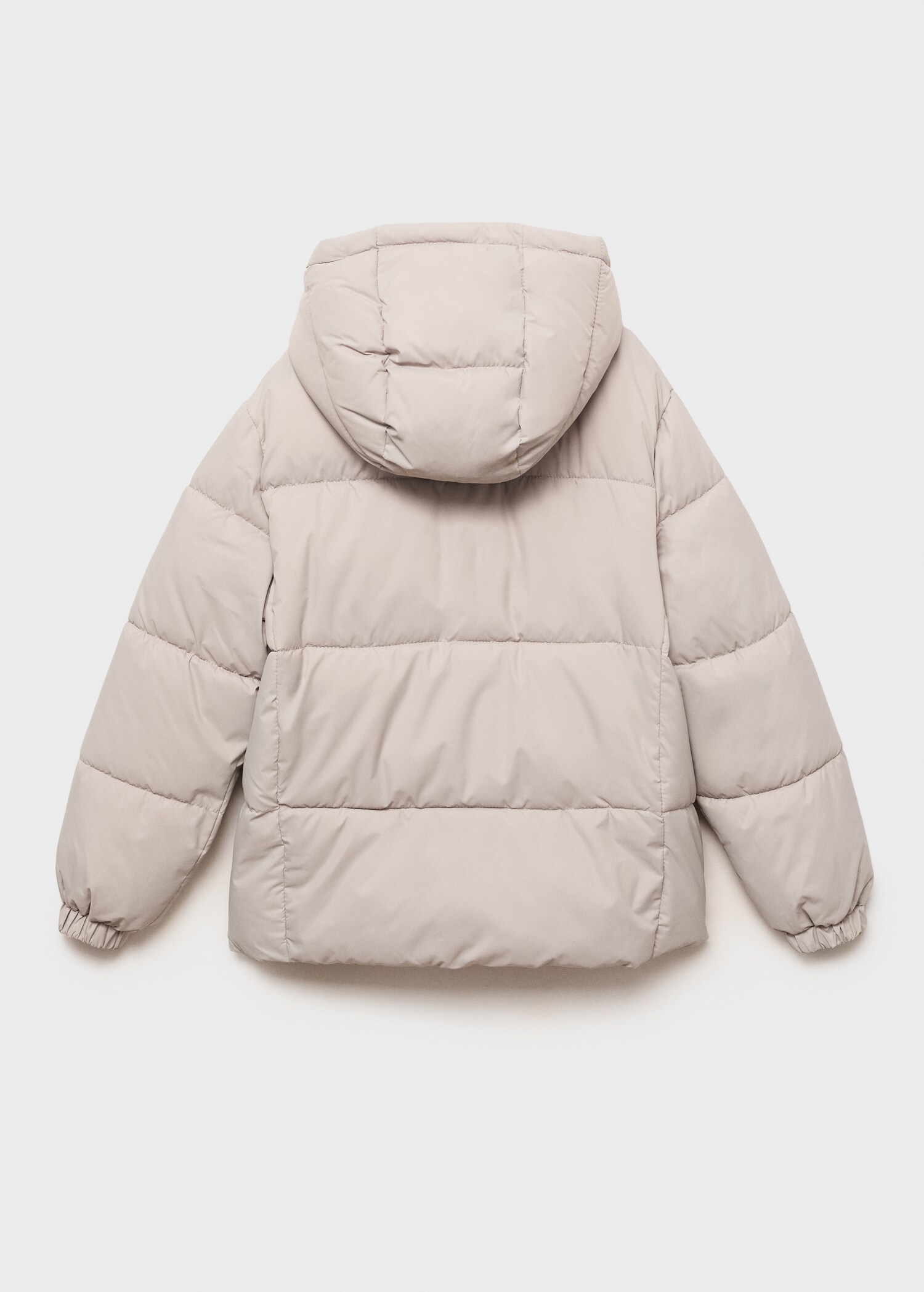 Hood quilted coat - Reverse of the article