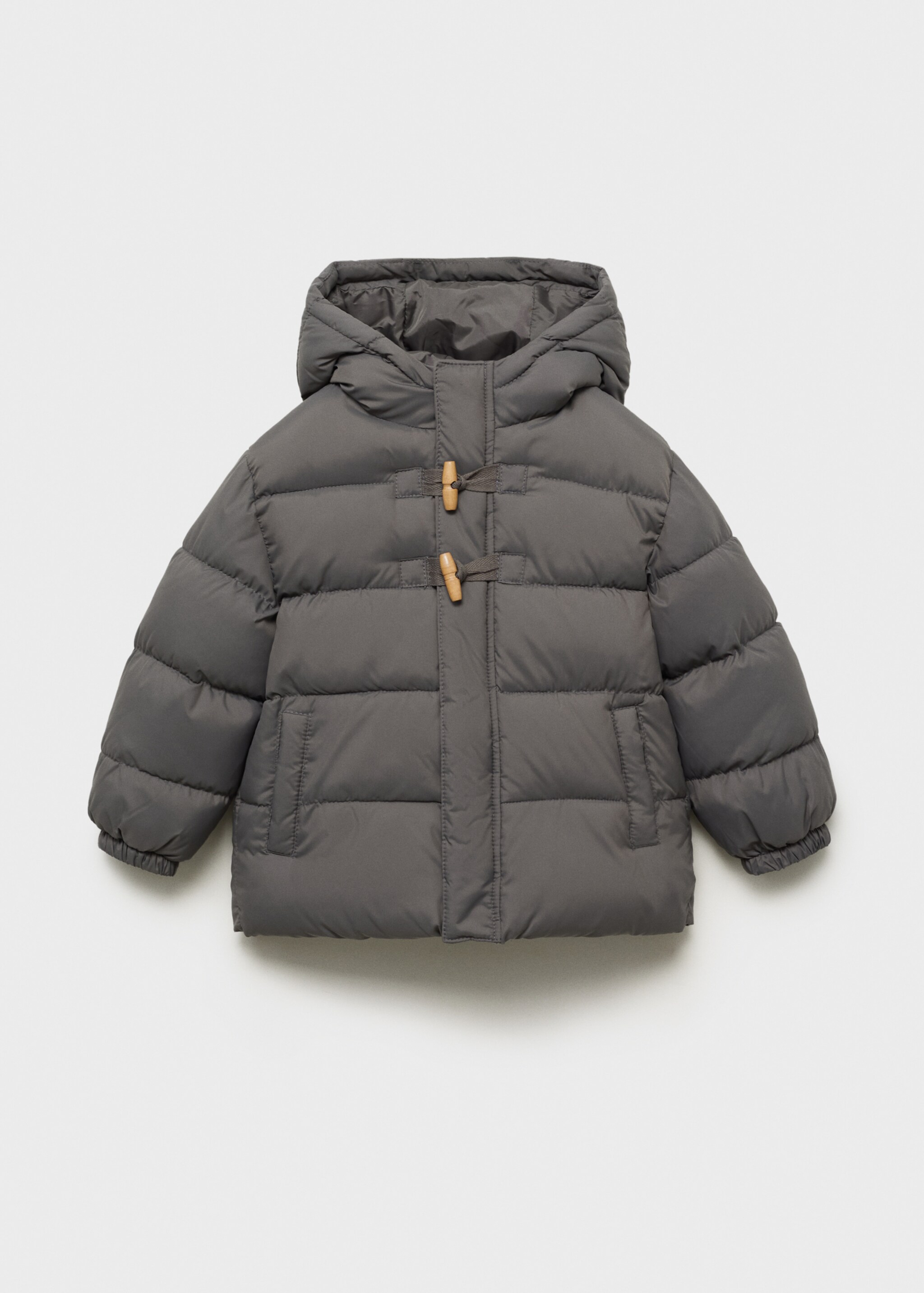 Quilted buttoned coat - Article without model, Medium Brown. Ref: 17063272-00.