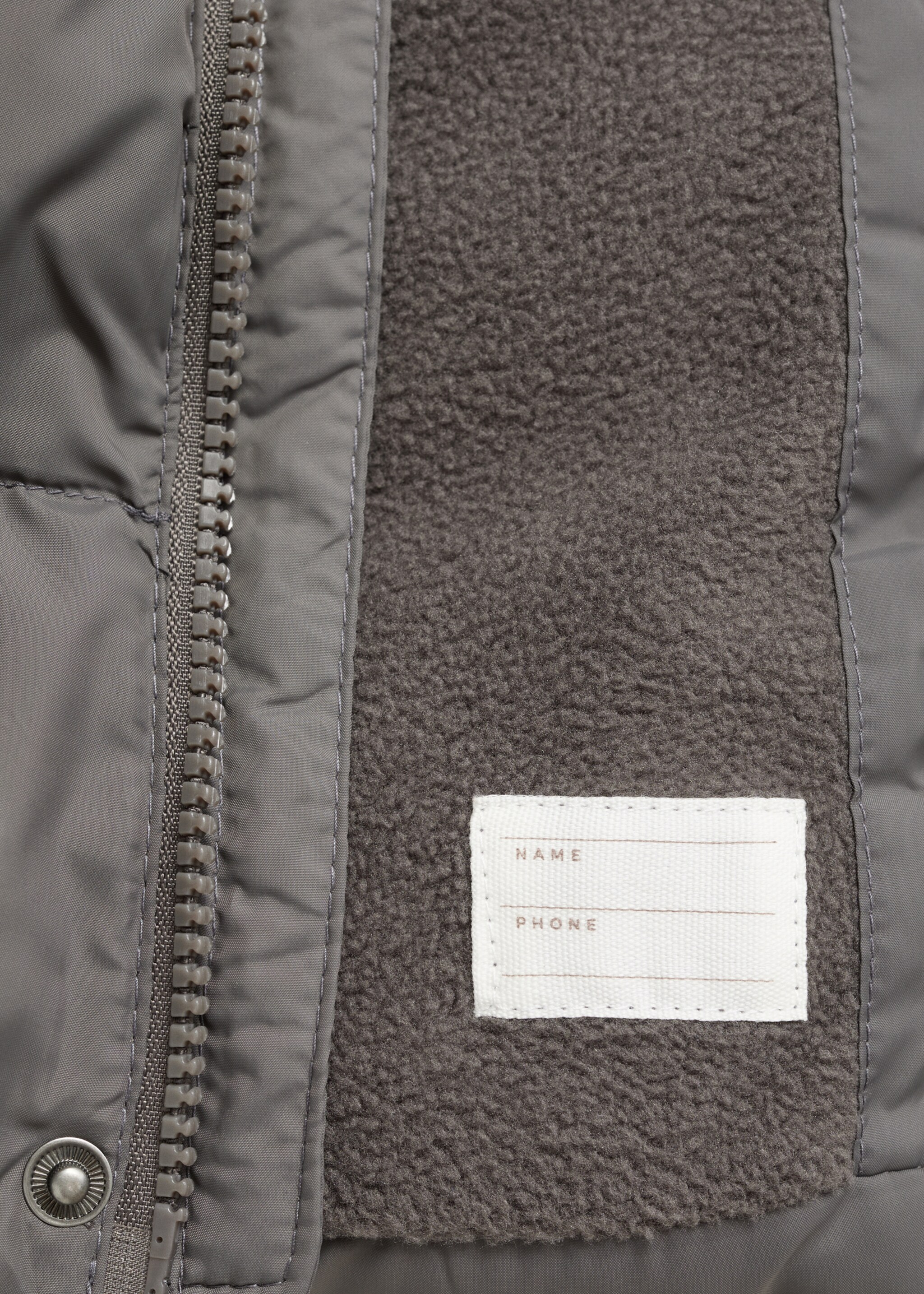 Quilted buttoned coat - Details of the article 0, Medium Brown. Ref: 17063272-00.