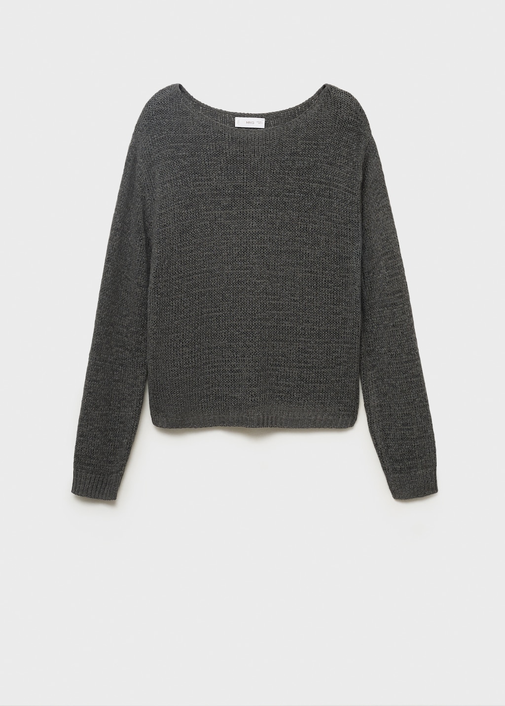 Knit sweater with lace pattern