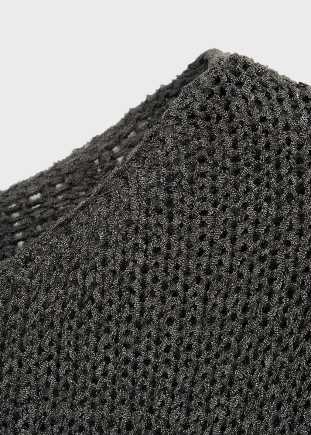 Knit sweater with lace pattern