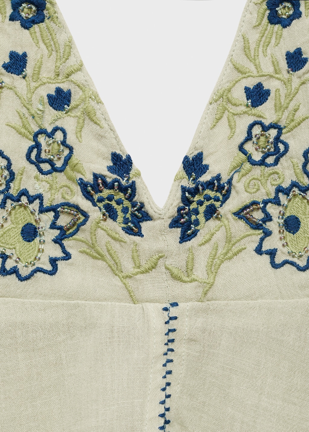 Bead embroidered top