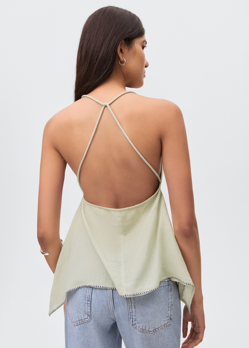 Bead embroidered top