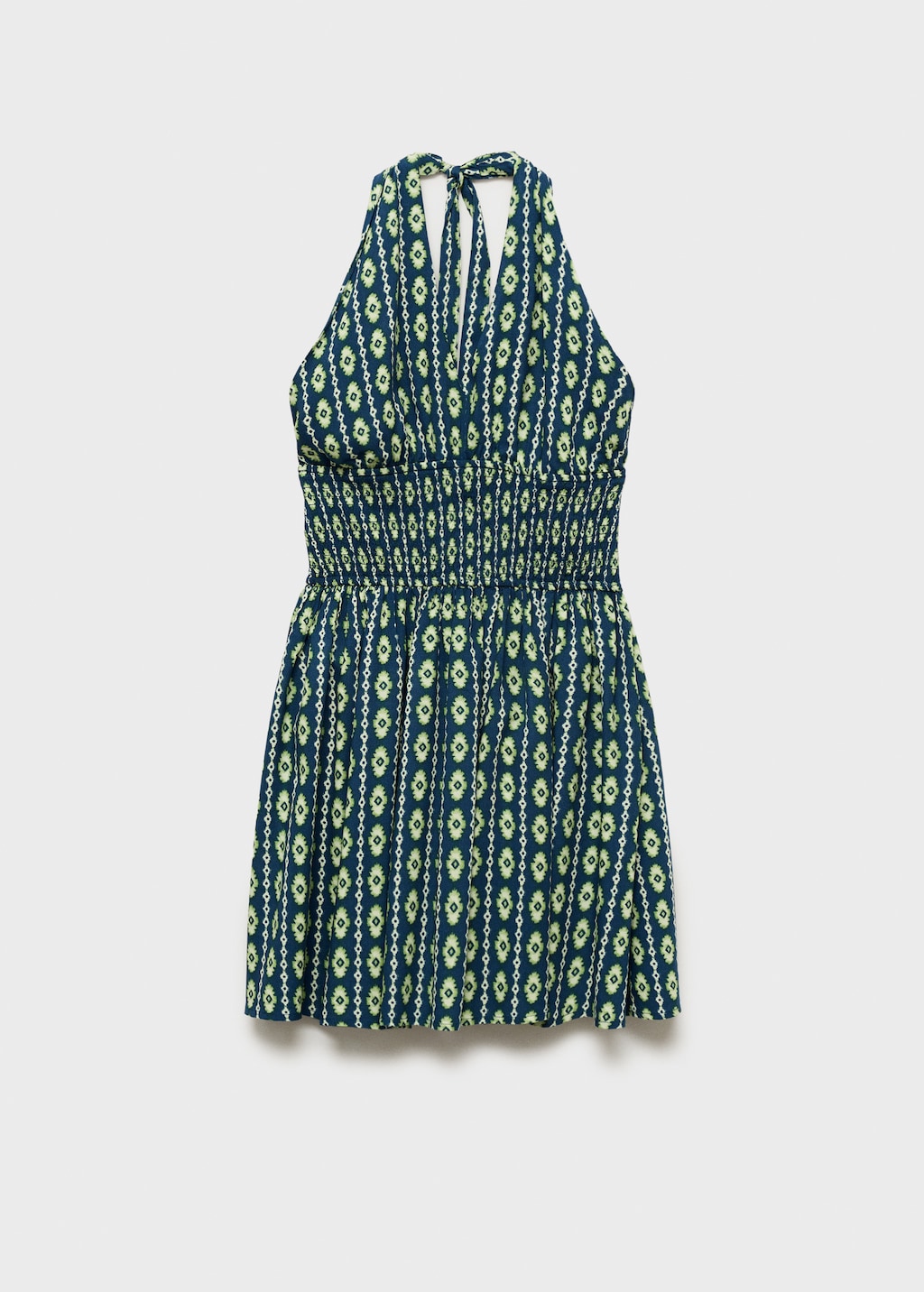 Printed halter-neck dress