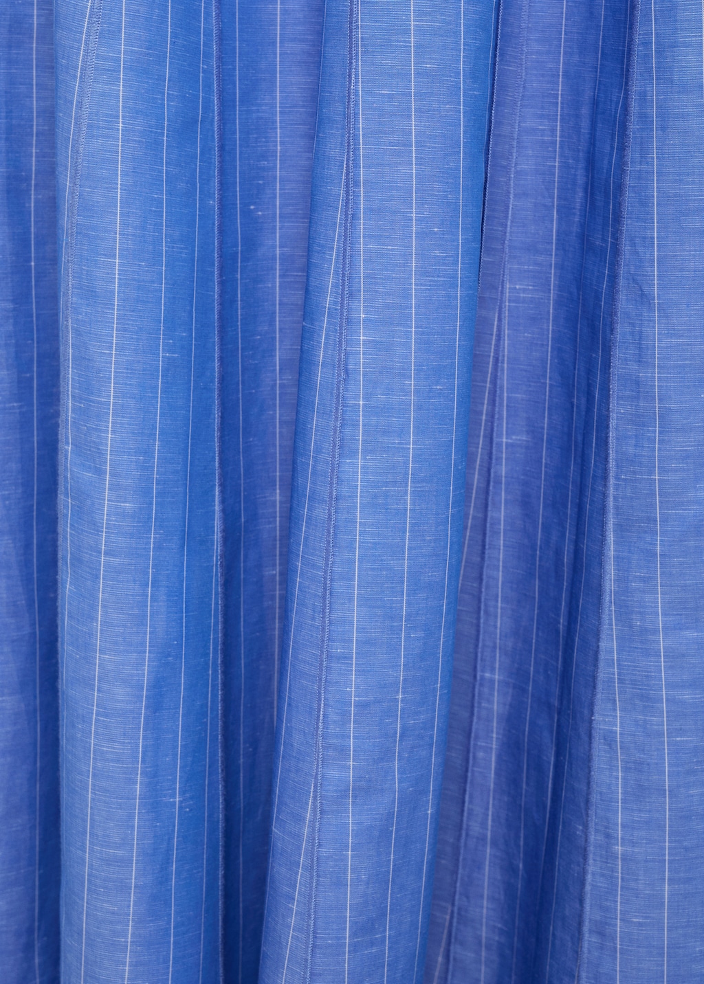 Striped linen-blend skirt