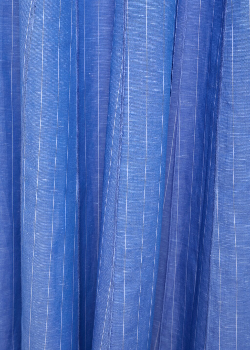 Striped linen-blend skirt