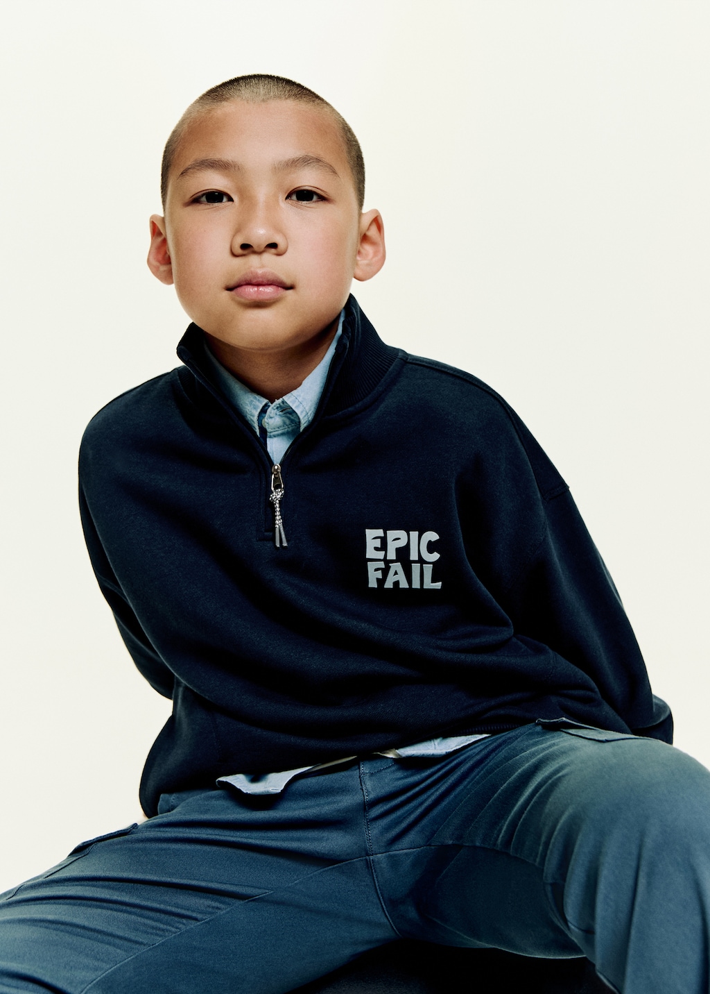 Printed cotton sweatshirt