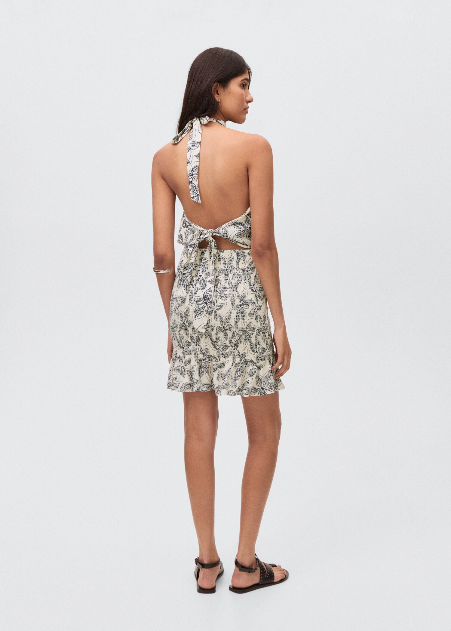 Robe à emmanchures américaines imprimé fleuri - Verso de l’article