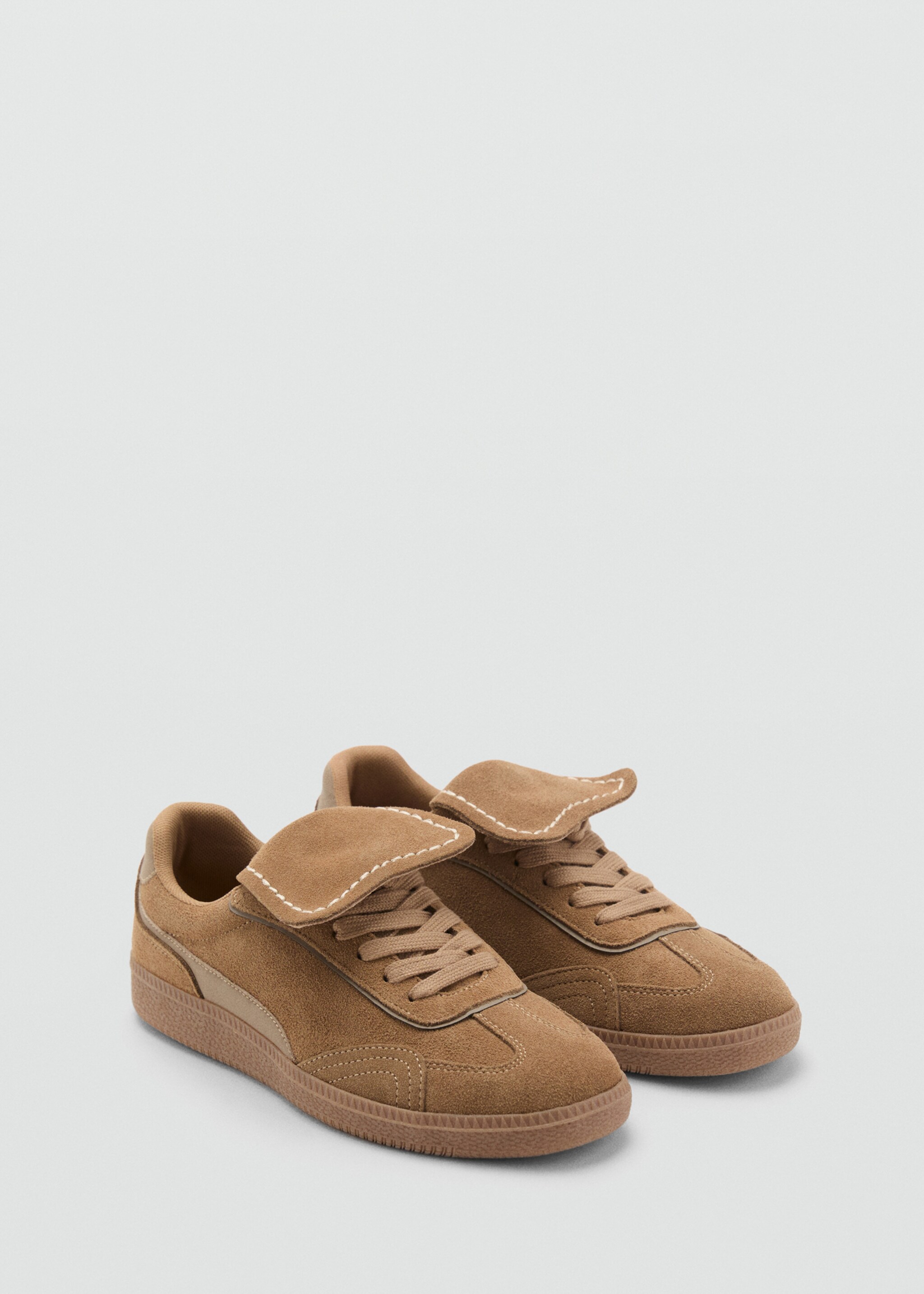 Tennis combinées cuir daim - Plan moyen