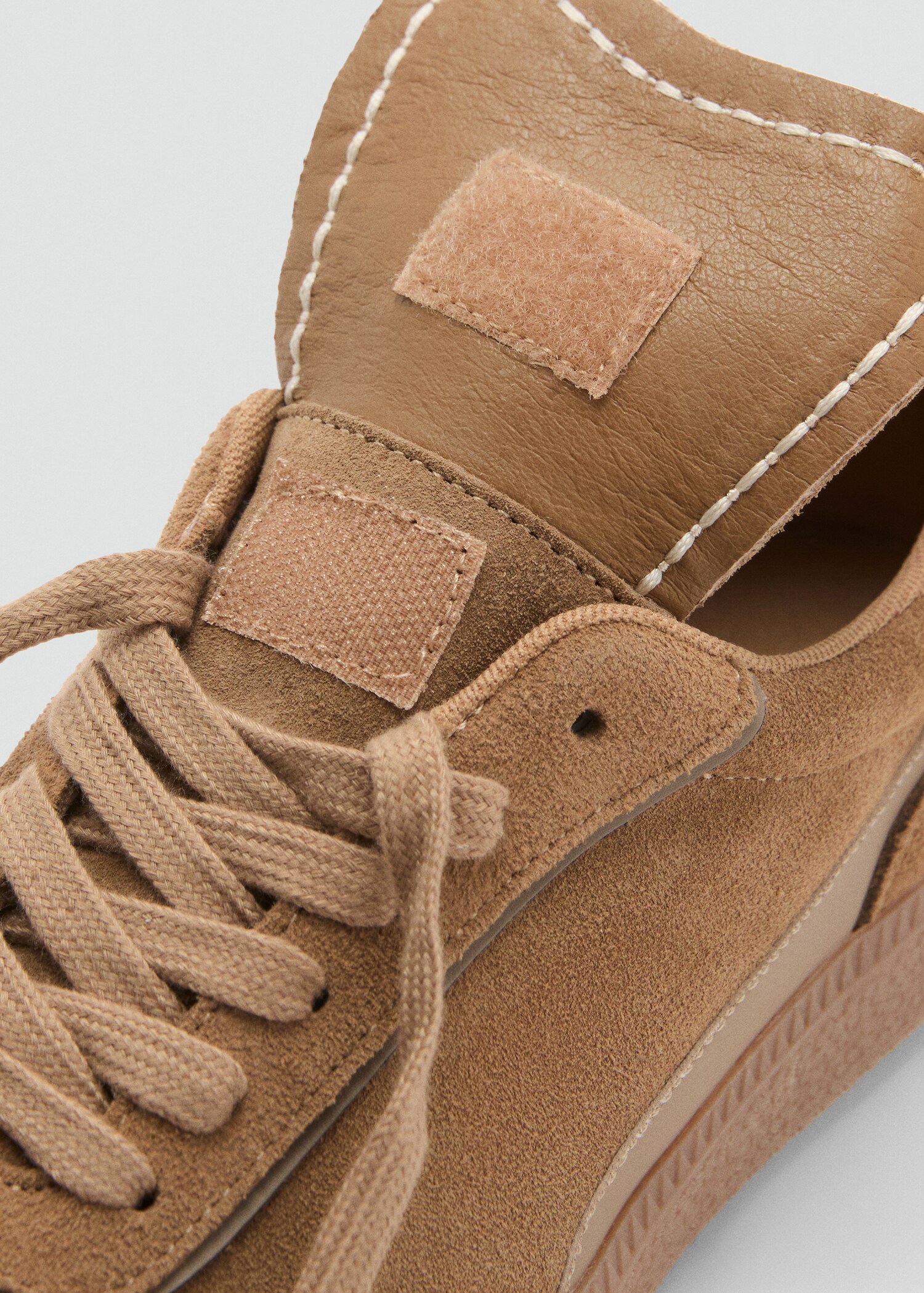 Combined suede leather trainers - Details of the article 2