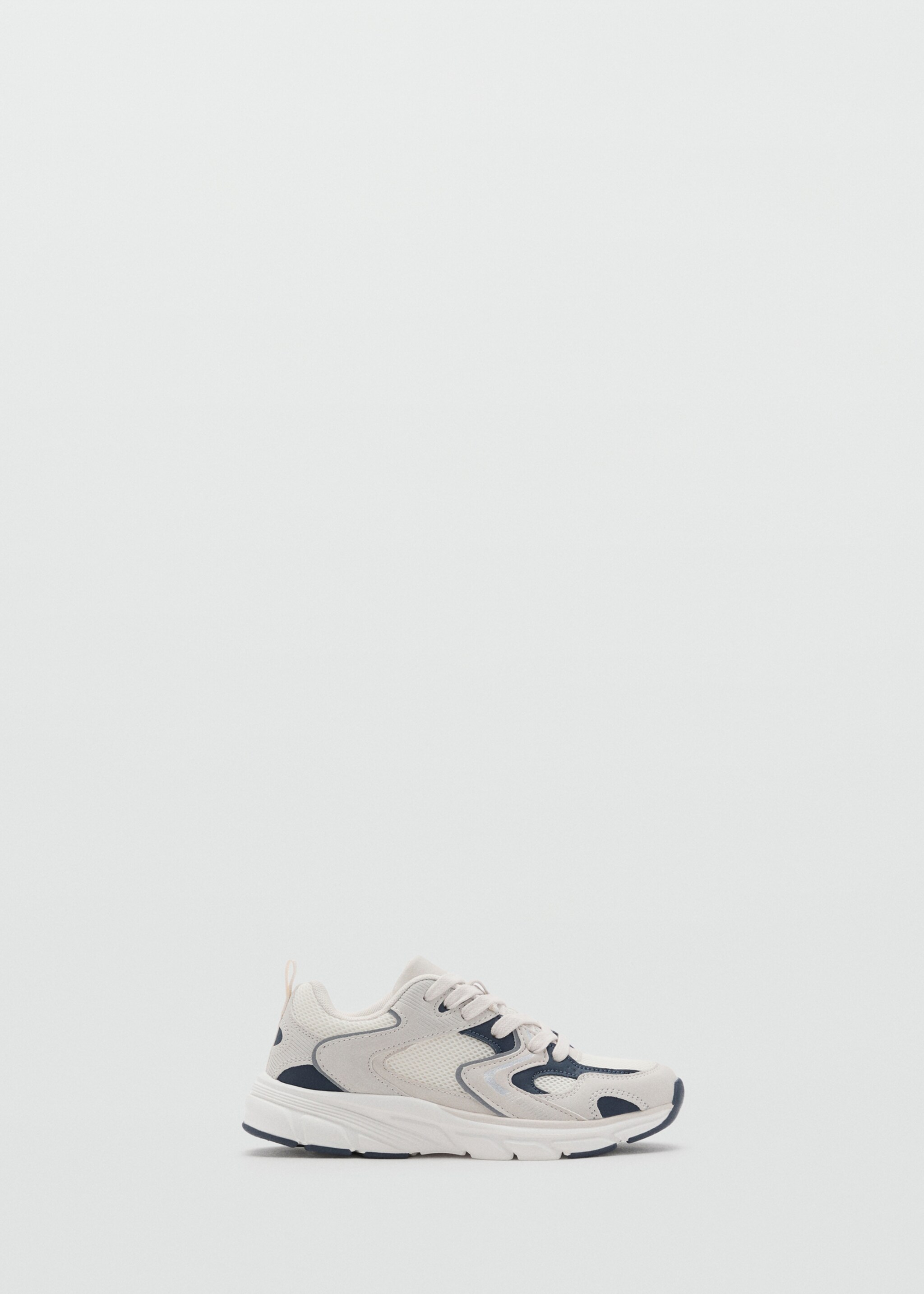 Two-tone lace-up trainers - Article without model