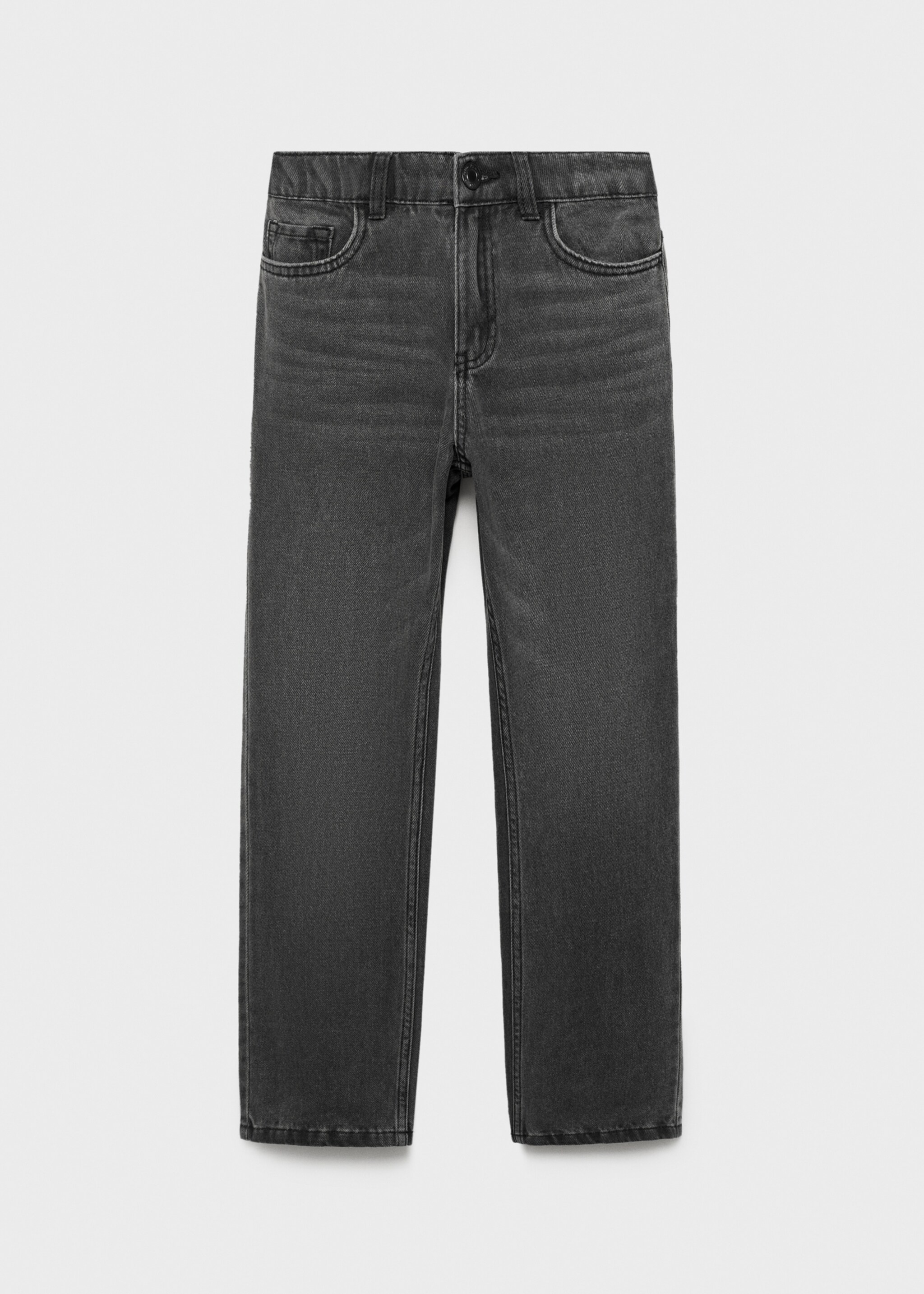 Regular straight jeans - Article without model, Black denim. Ref: 17063303-00.