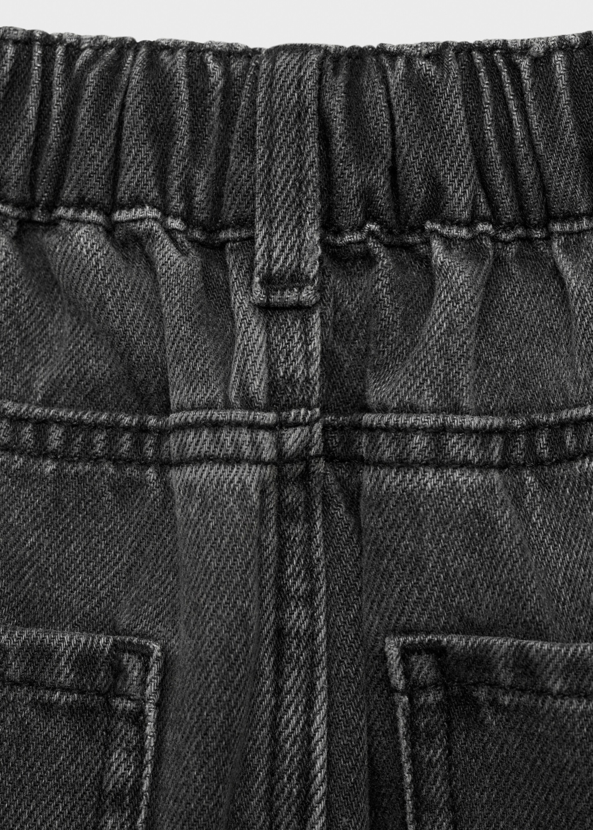 Regular straight jeans - Details of the article 0, Black denim. Ref: 17063303-00.