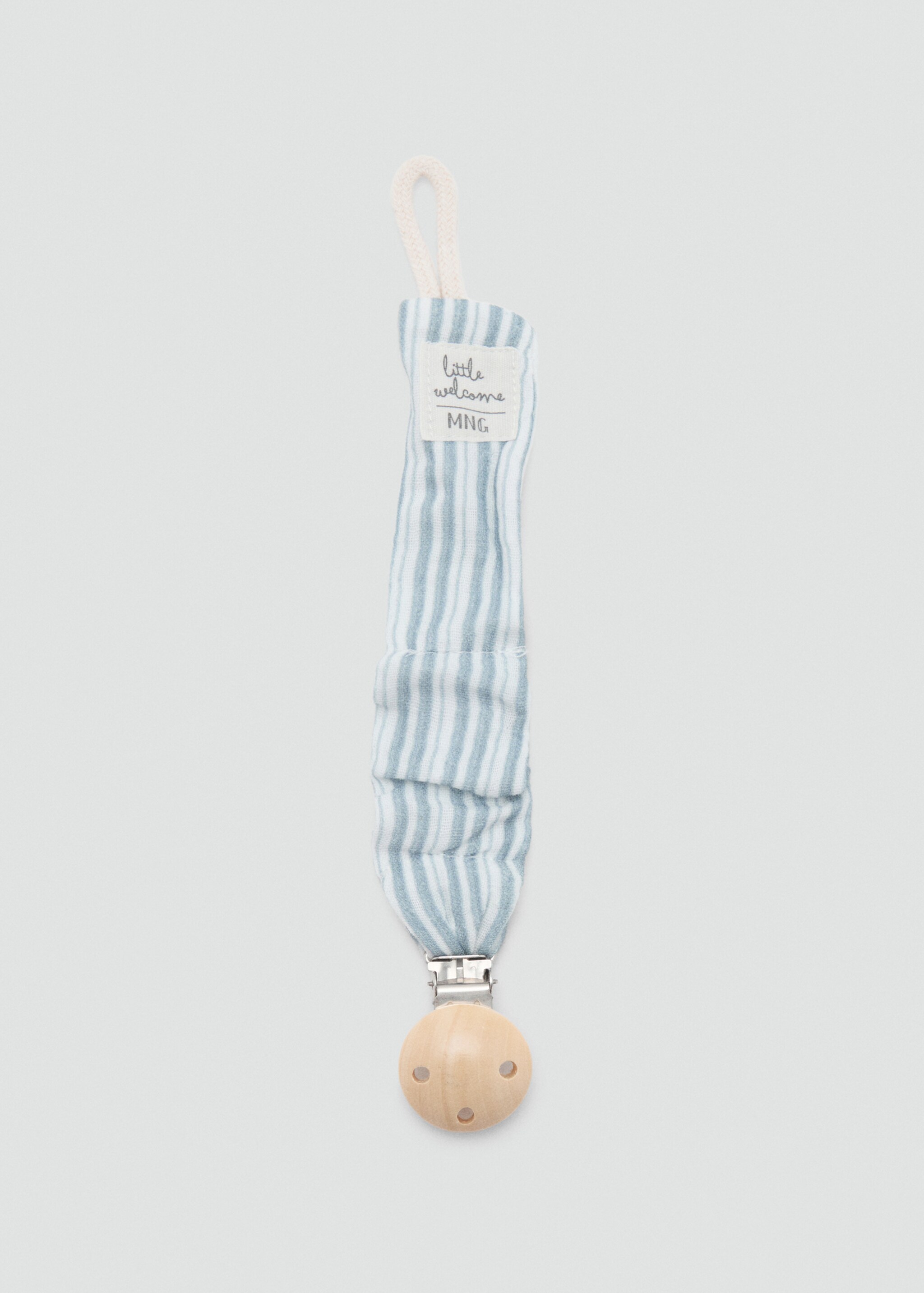 Striped brooch pacifier holder - Medium plane