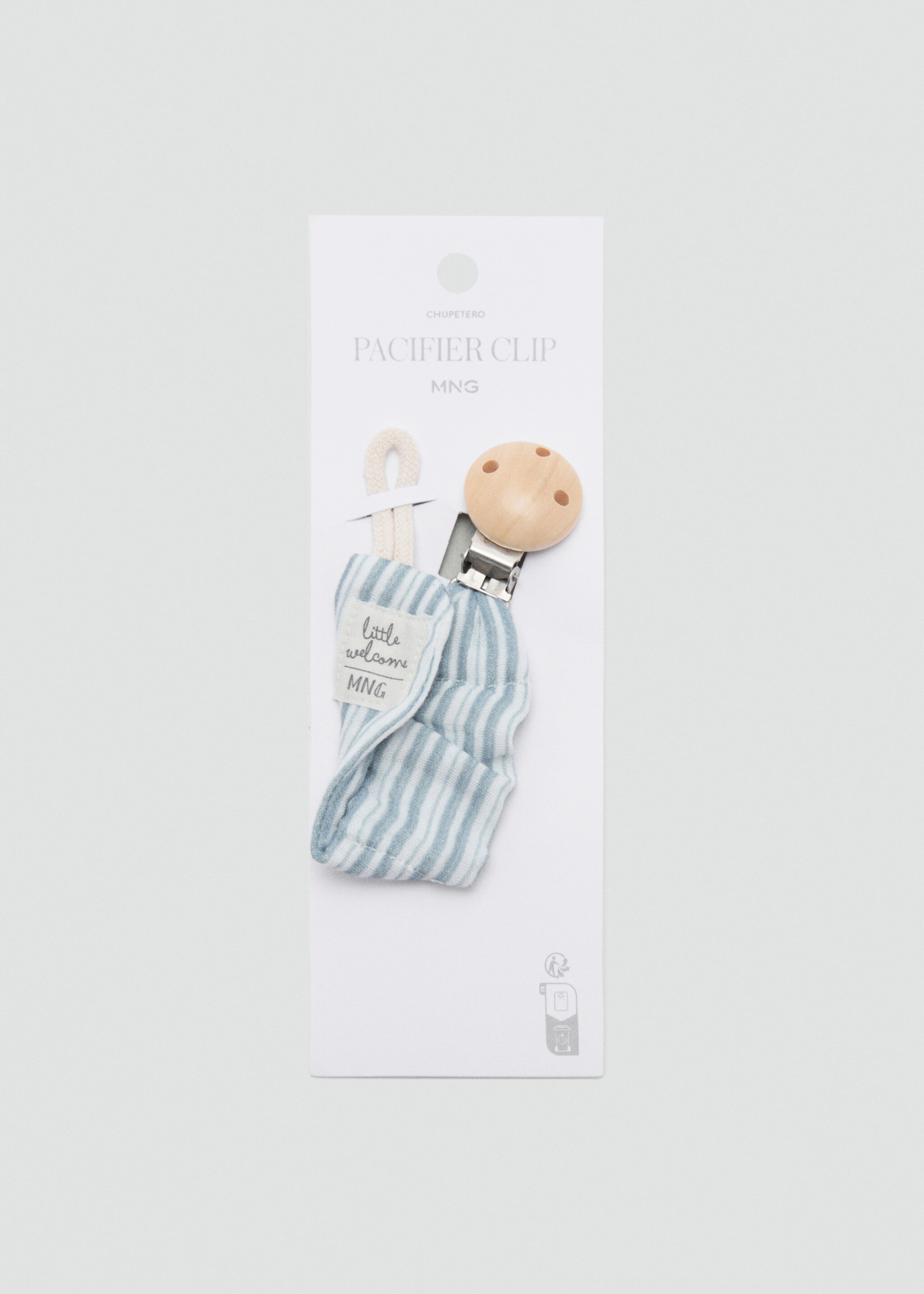 Striped brooch pacifier holder - Article without model