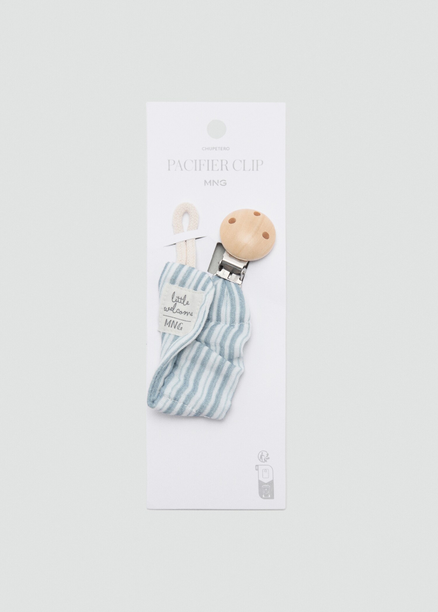 Striped brooch pacifier holder - Article without model