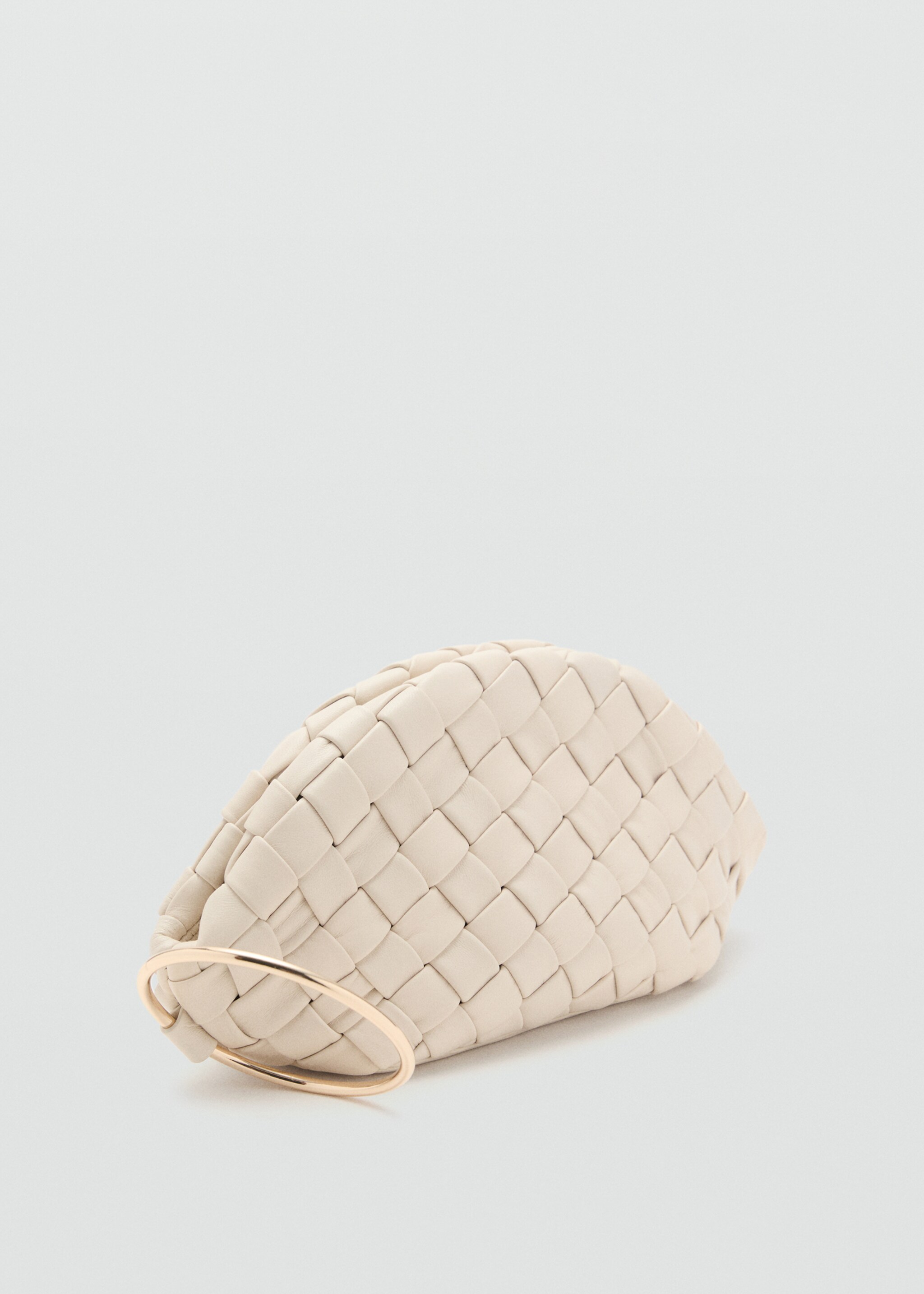 Braided leather handbag - Medium plane