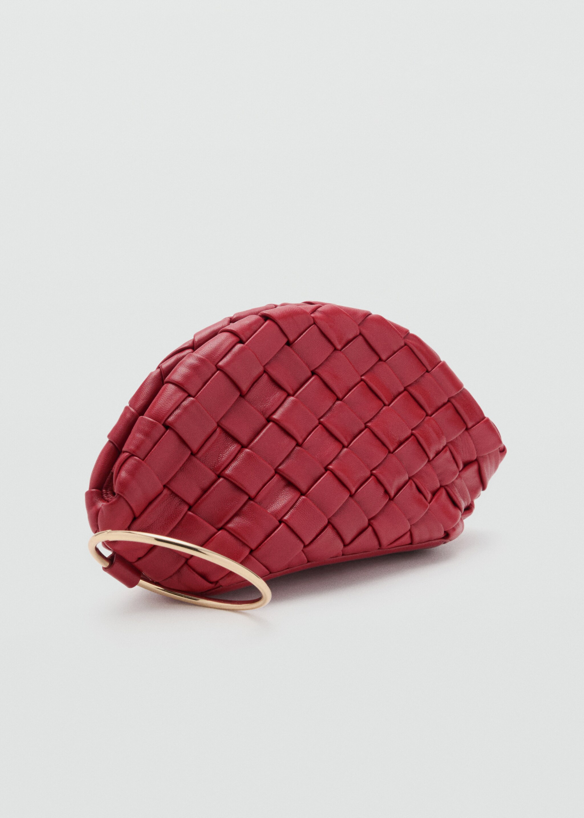 Braided leather handbag - Medium plane