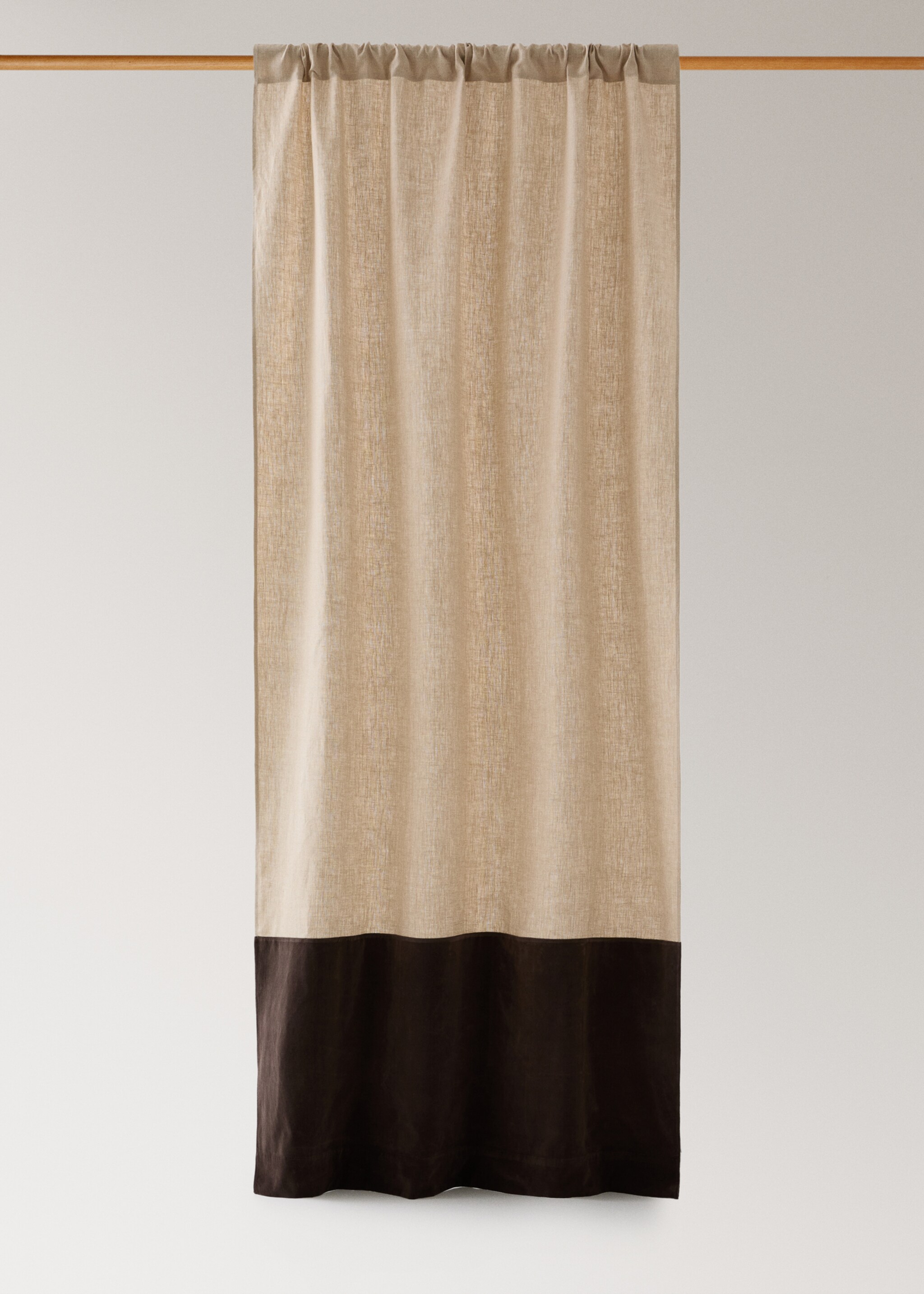 Linen and velvet reversible curtain - Artikel zonder model
