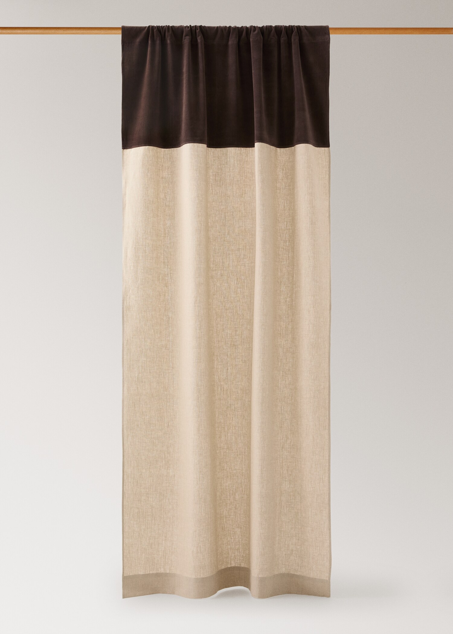 Reversible linen and velvet curtain - Details of the article 1