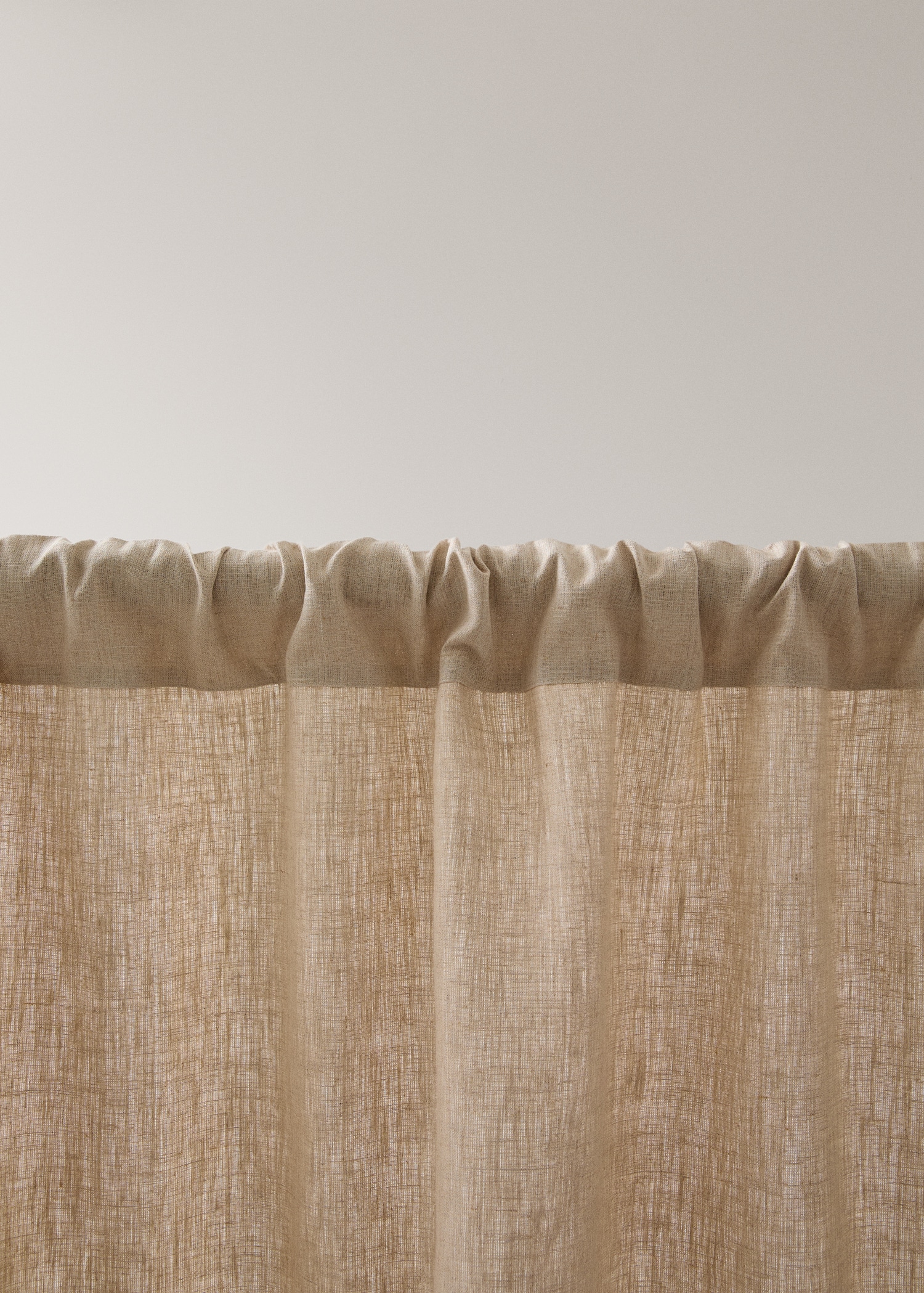 Linen and velvet reversible curtain - Details of the article 4